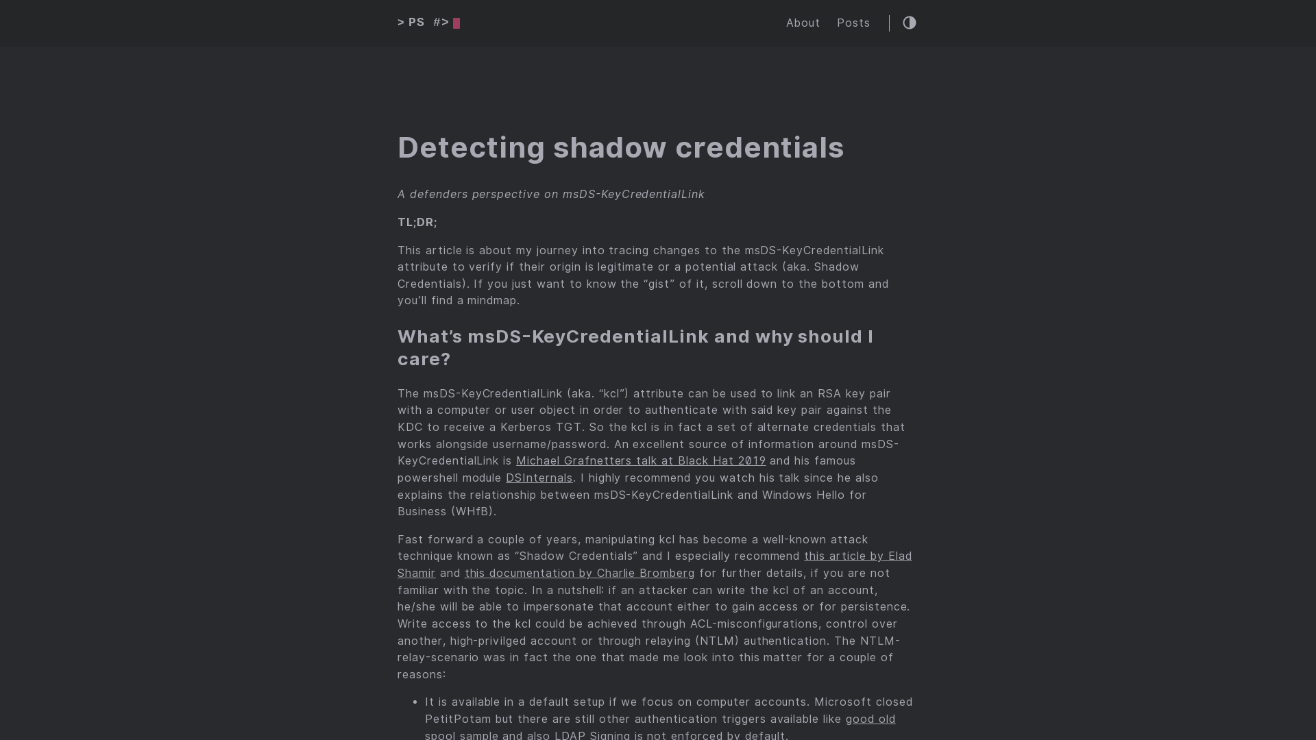 Detecting shadow credentials :: Cyberstoph's blog — Cyberstoph's Blog