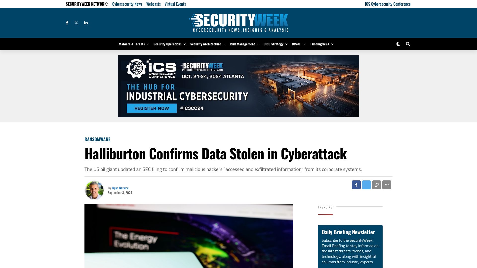 Halliburton Confirms Data Stolen in Cyberattack - SecurityWeek