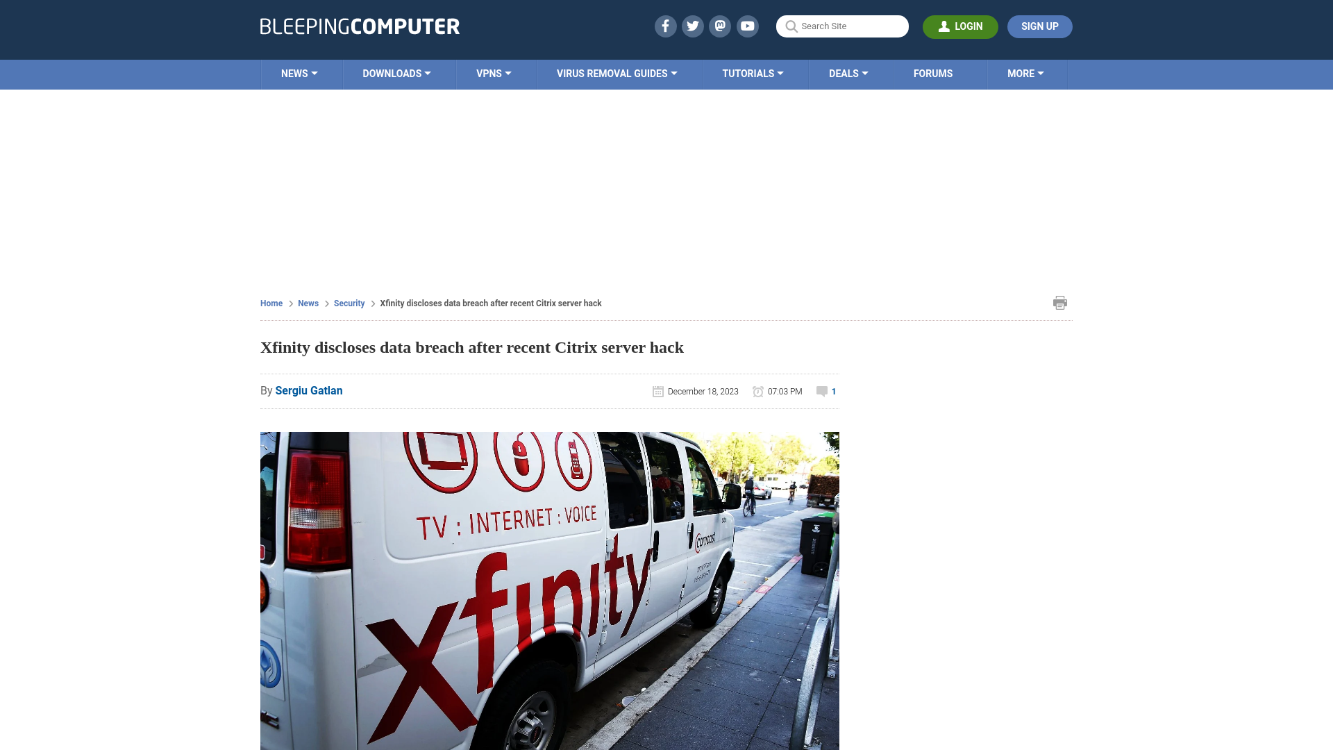 Xfinity discloses data breach after recent Citrix server hack