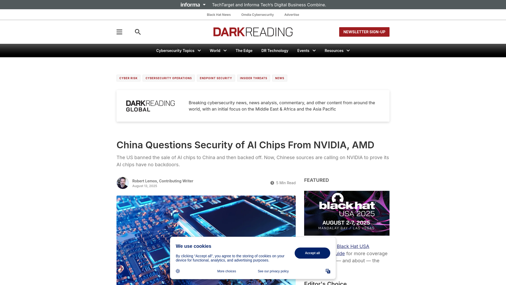 China Questions Security of AI Chips From NVIDIA, AMD