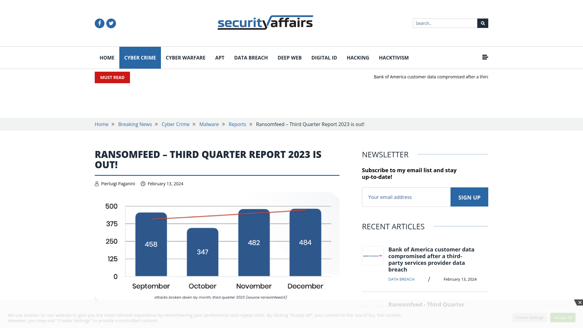 Ransomfeed - Third Quarter Report 2023 is out!