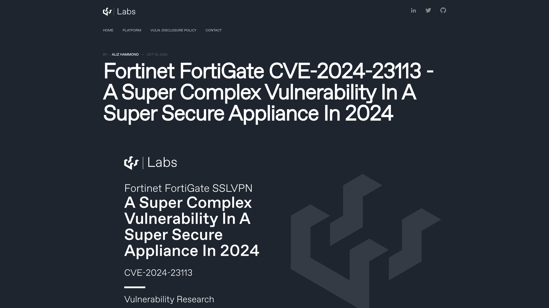 Fortinet FortiGate CVE-2024-23113 - A Super Complex Vulnerability In A Super Secure Appliance In 2024