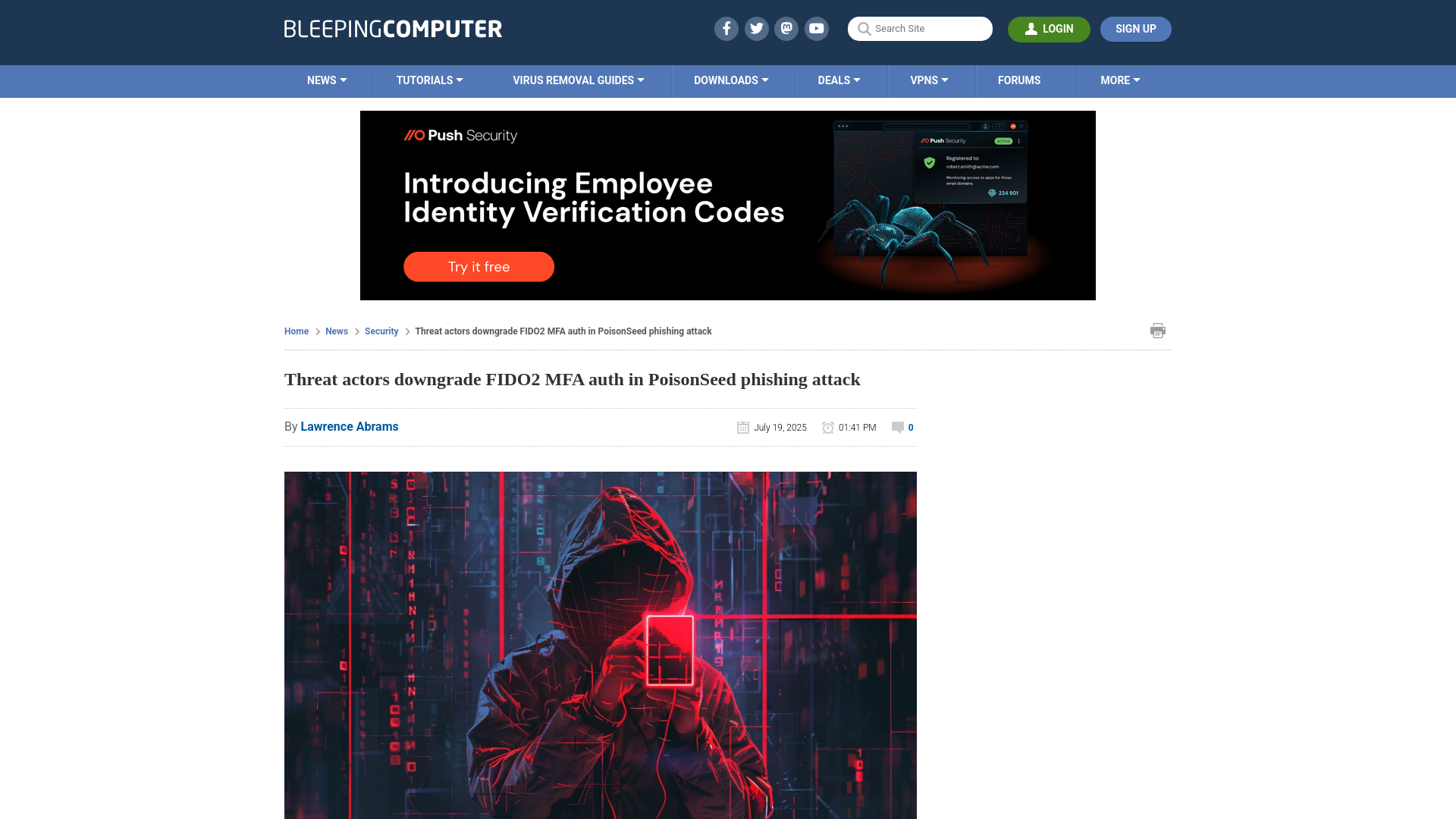 Threat actors downgrade FIDO2 MFA auth in PoisonSeed phishing attack