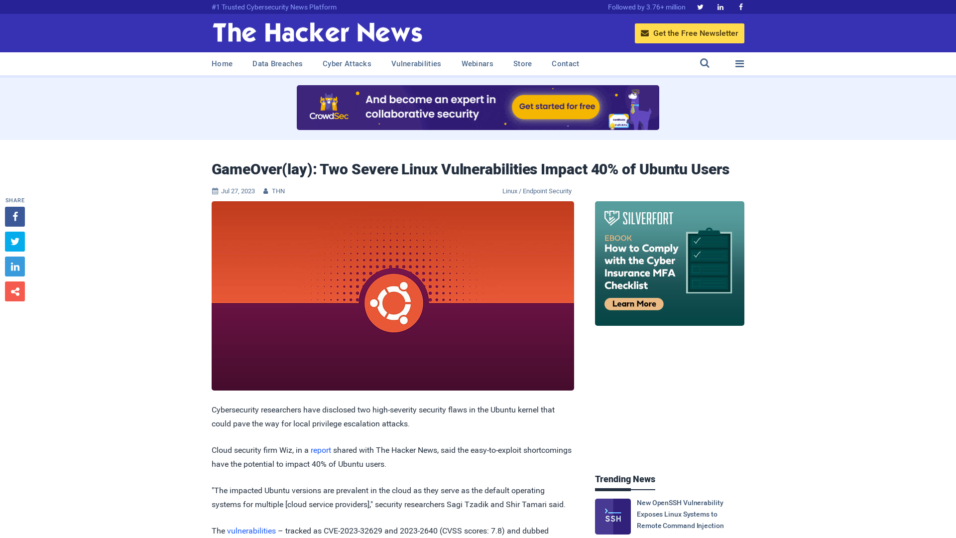 GameOver(lay): Two Severe Linux Vulnerabilities Impact 40% of Ubuntu Users