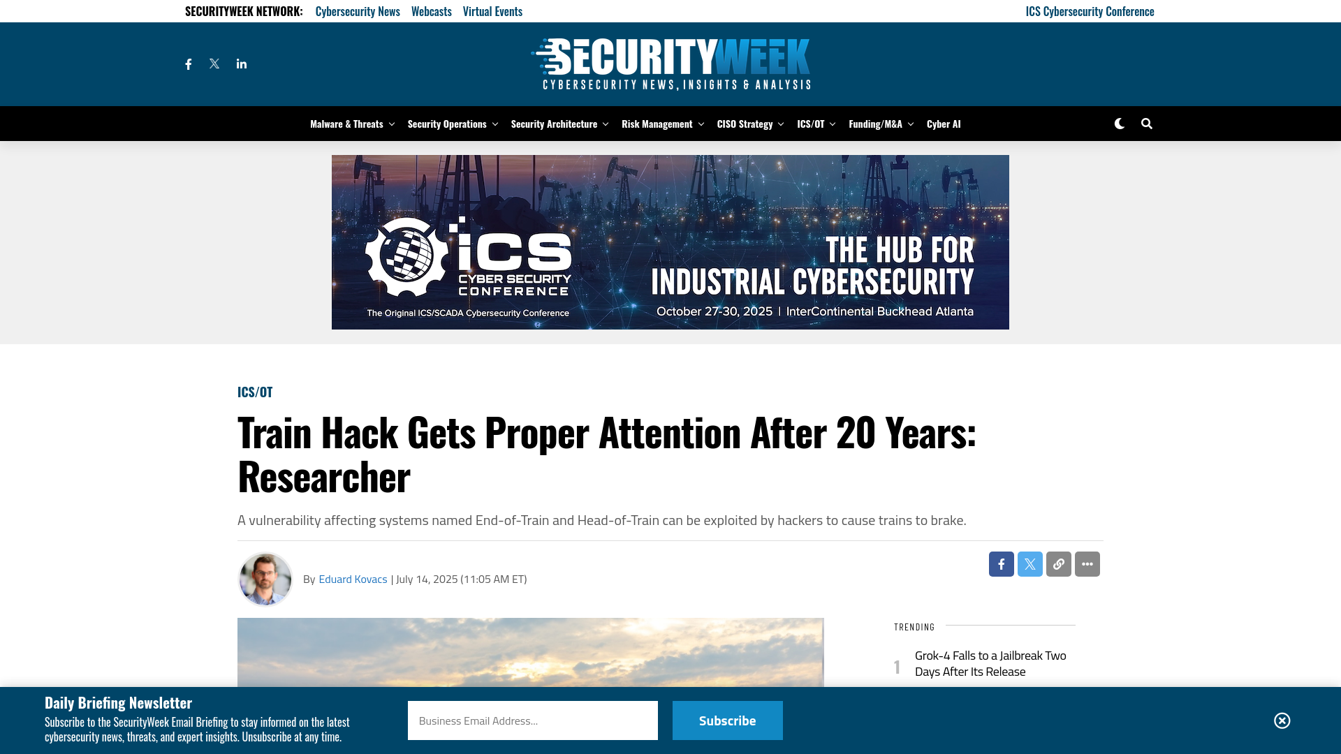 Train Hack Gets Proper Attention After 20 Years: Researcher  - SecurityWeek