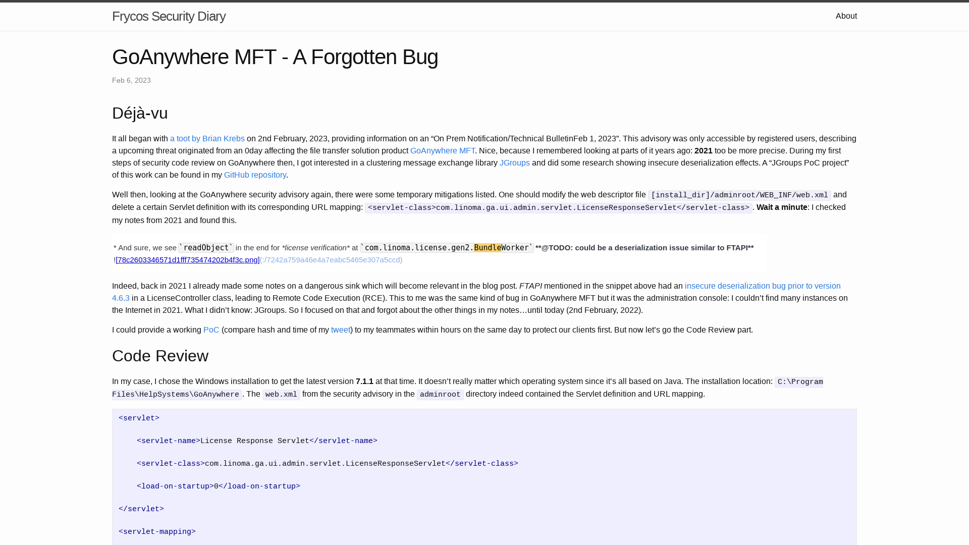 GoAnywhere MFT - A Forgotten Bug | Frycos Security Diary