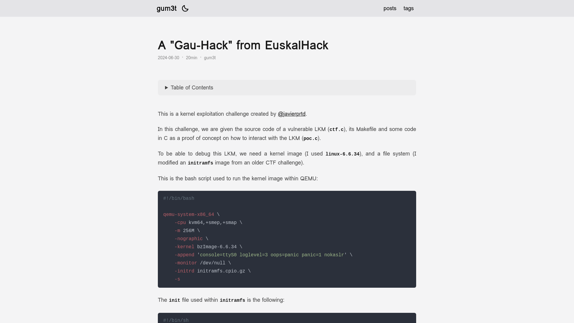 A "Gau-Hack" from EuskalHack - gum3t