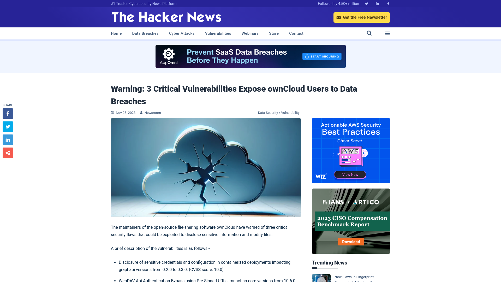 Warning: 3 Critical Vulnerabilities Expose ownCloud Users to Data Breaches