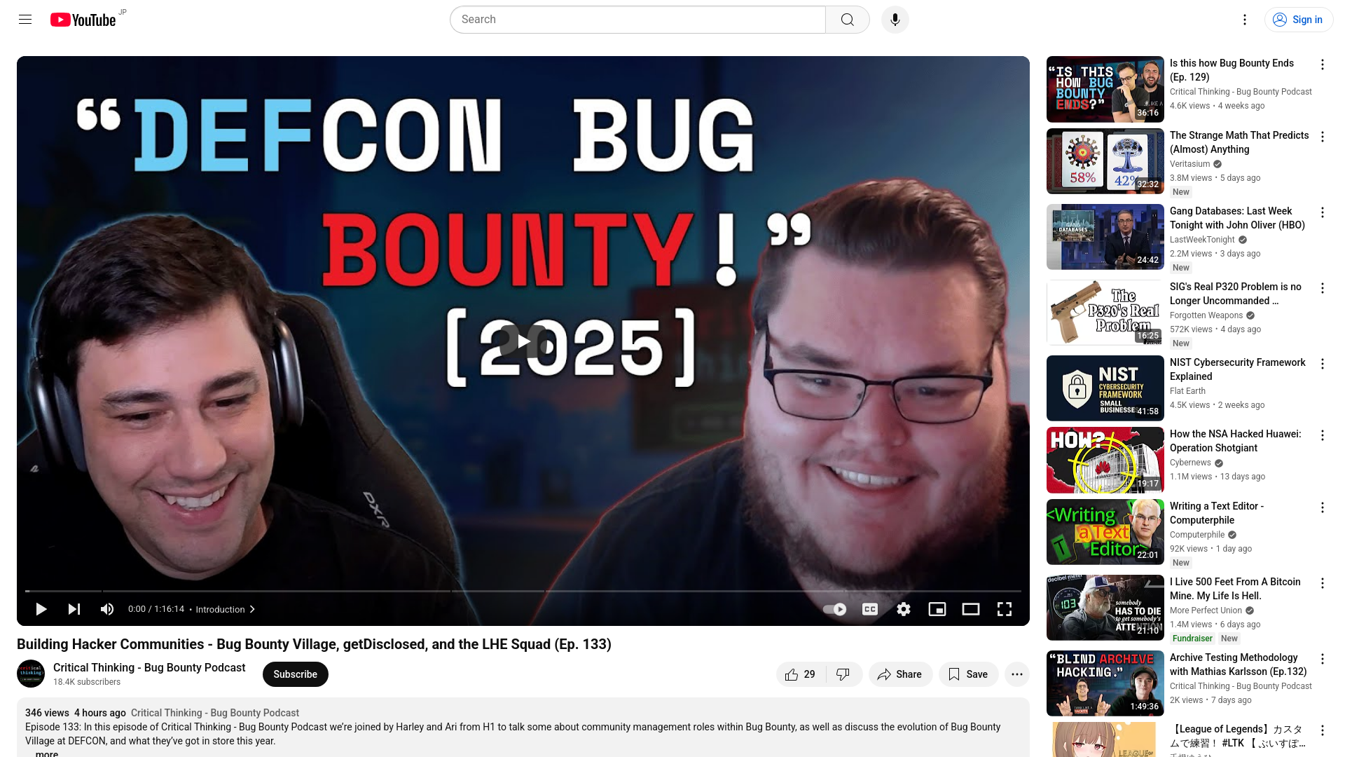 Building Hacker Communities - Bug Bounty Village, getDisclosed, and the LHE Squad (Ep. 133) - YouTube