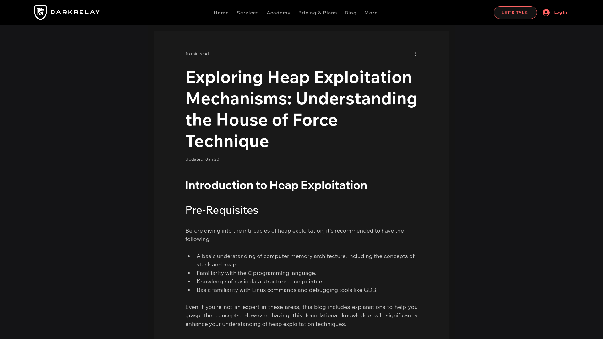 Exploring Heap Exploitation Mechanisms: Understanding the House of Force Technique