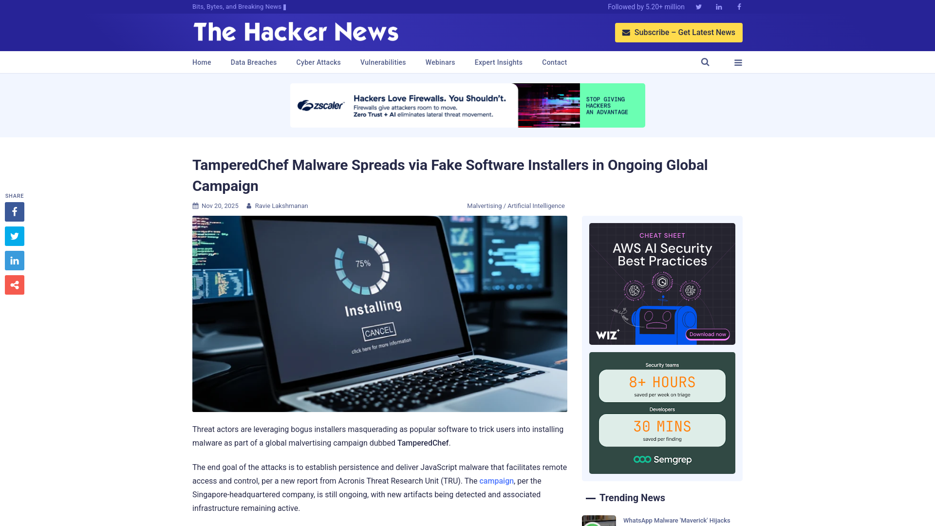 TamperedChef Malware Spreads via Fake Software Installers in Ongoing Global Campaign