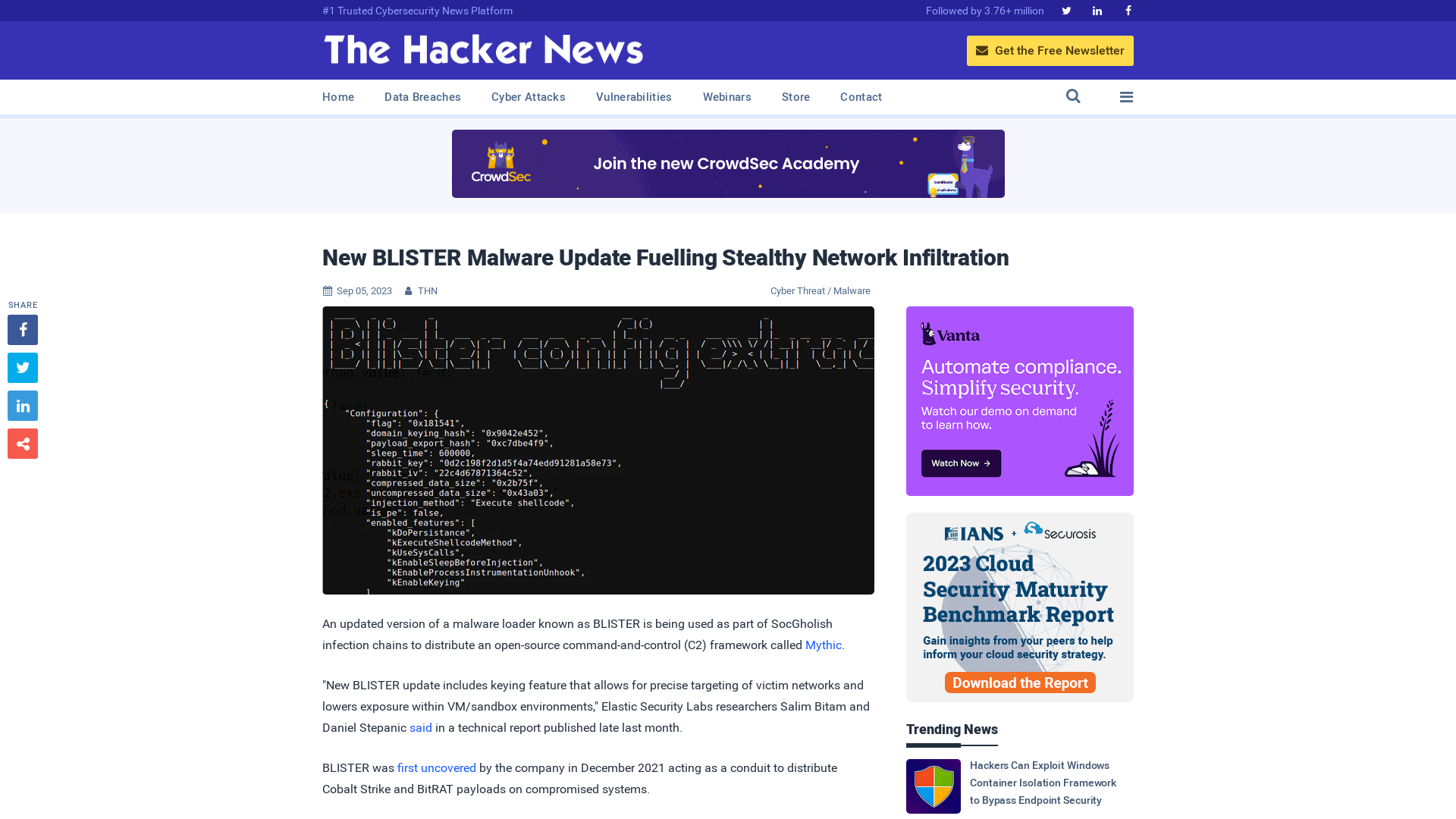 New BLISTER Malware Update Fuelling Stealthy Network Infiltration