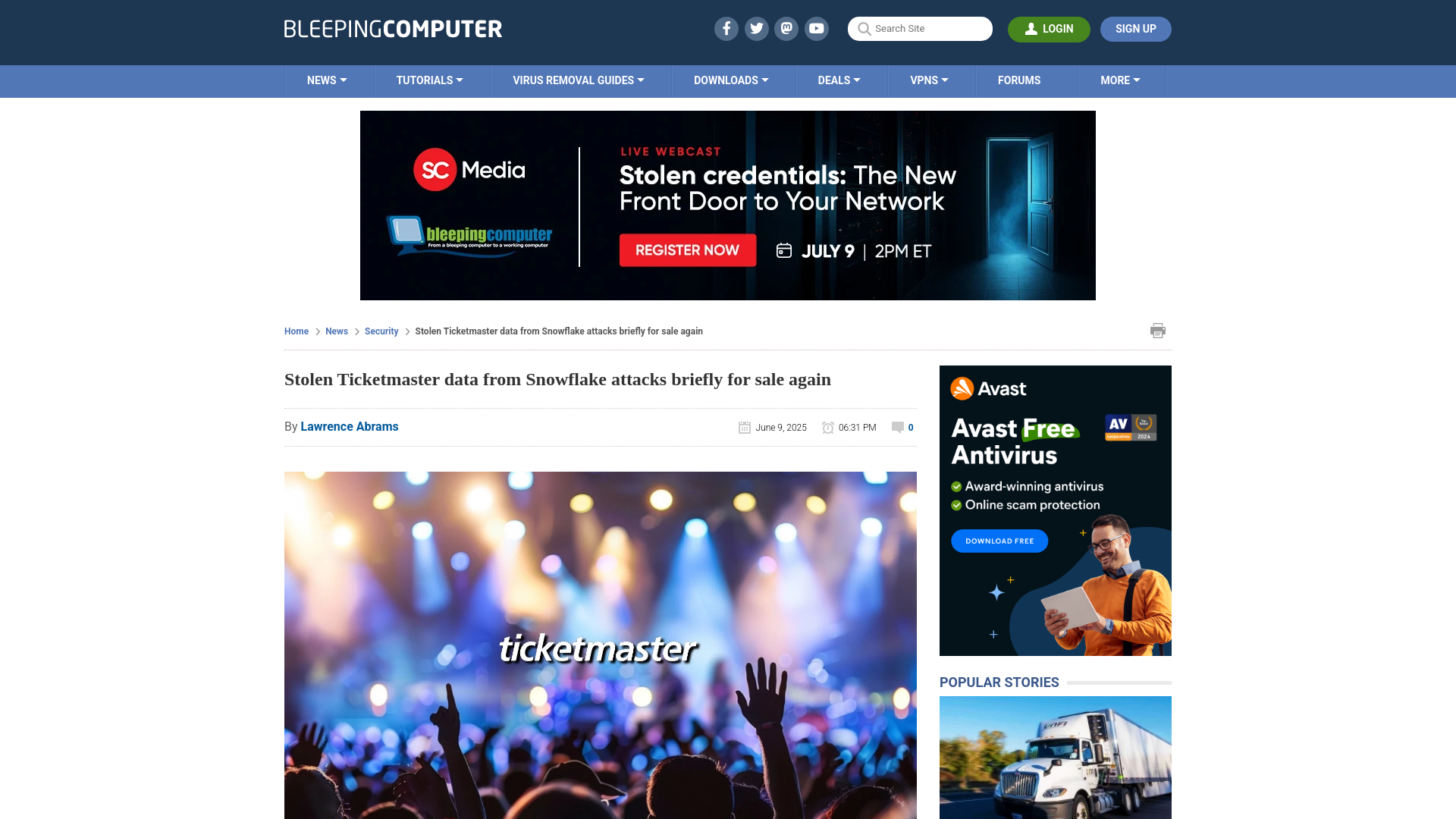Stolen Ticketmaster data from Snowflake attacks briefly for sale again