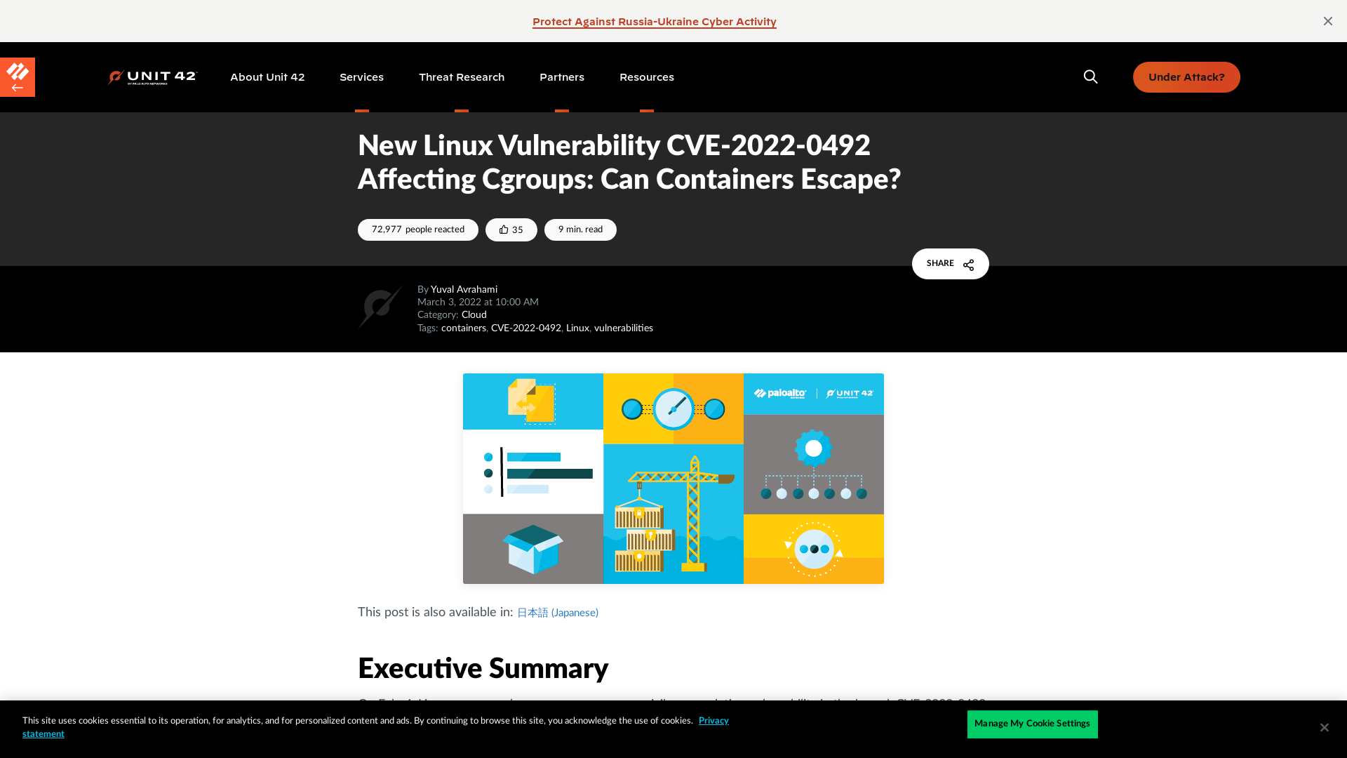 New Linux Vulnerability CVE-2022-0492 Affecting Cgroups: Can Containers Escape?