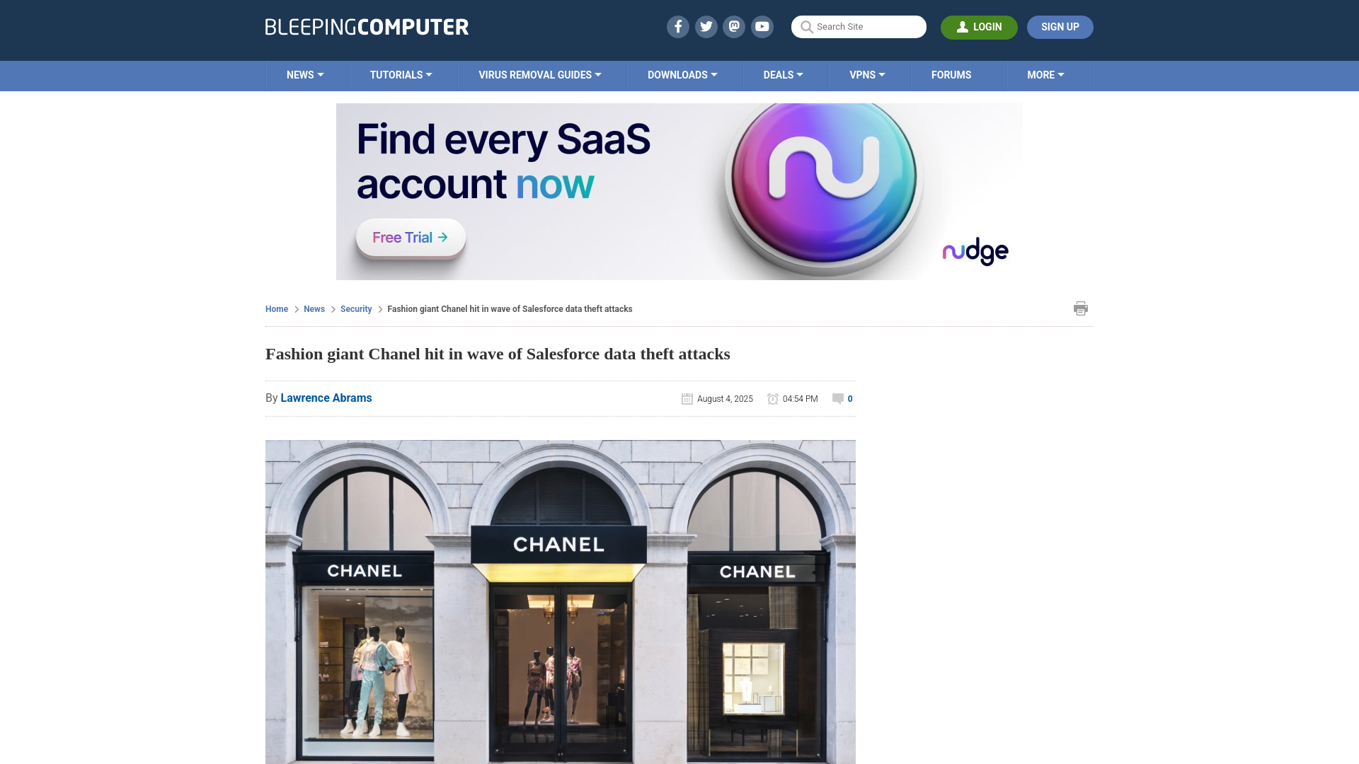 Fashion giant Chanel hit in wave of Salesforce data theft attacks