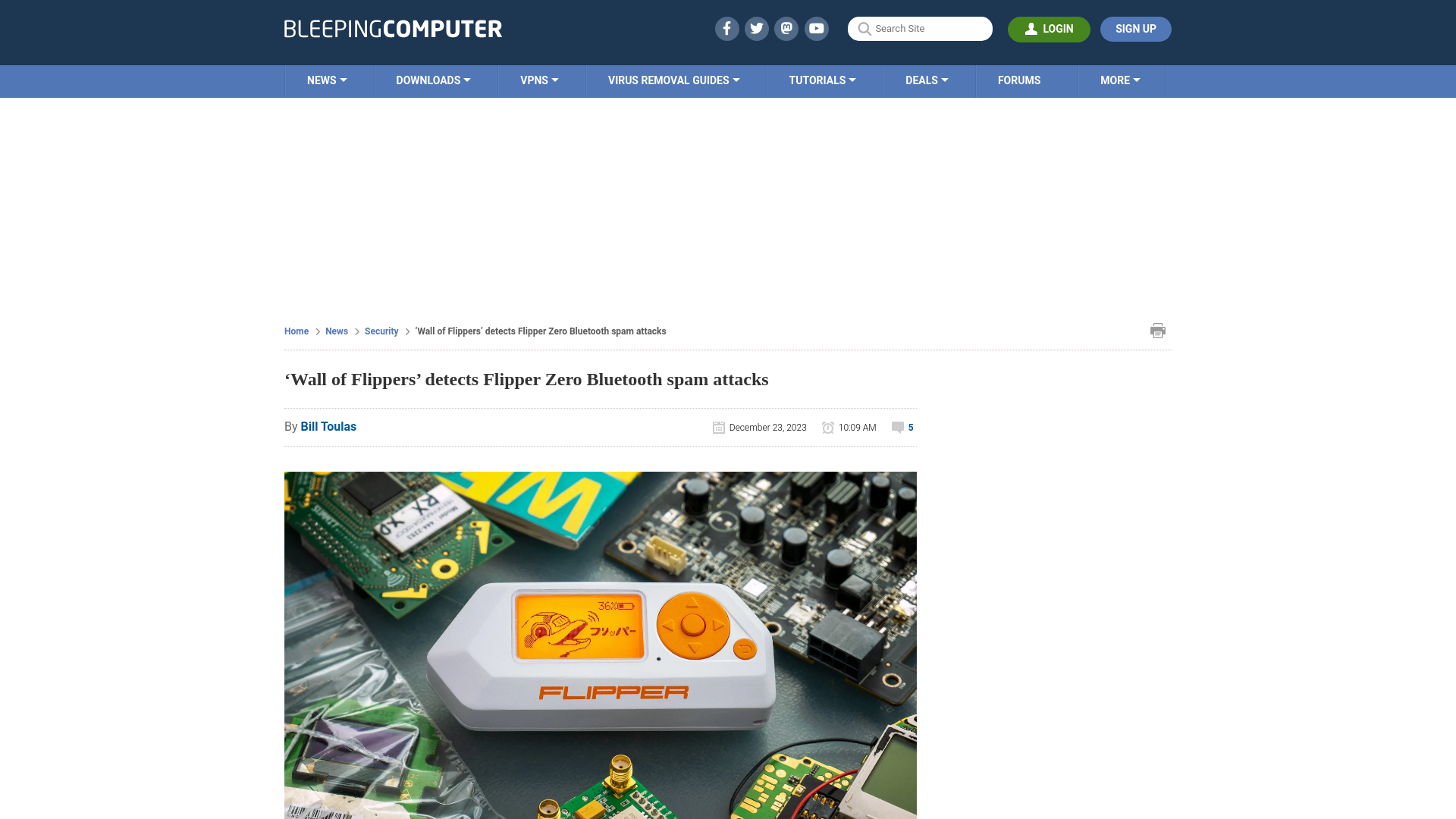 ‘Wall of Flippers’ detects Flipper Zero Bluetooth spam attacks