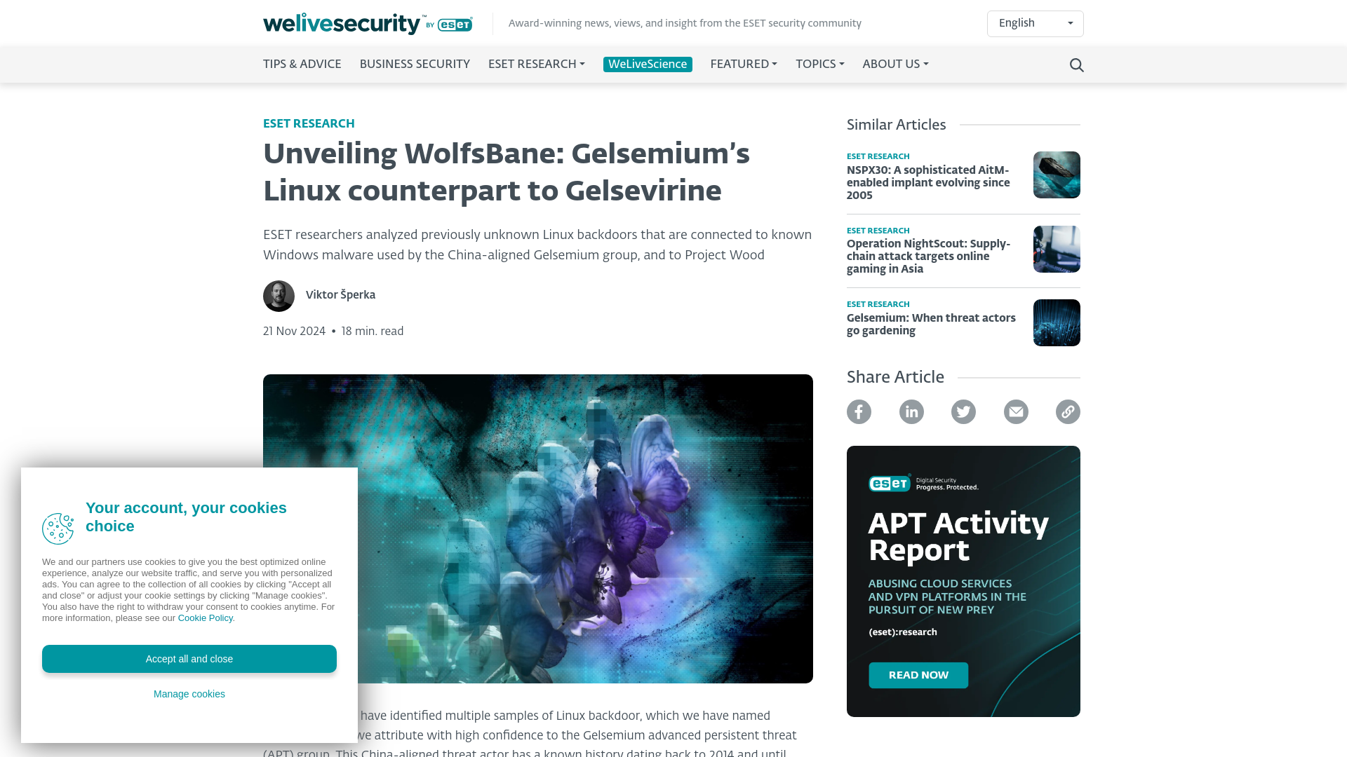 Unveiling WolfsBane: Gelsemium’s Linux counterpart to Gelsevirine