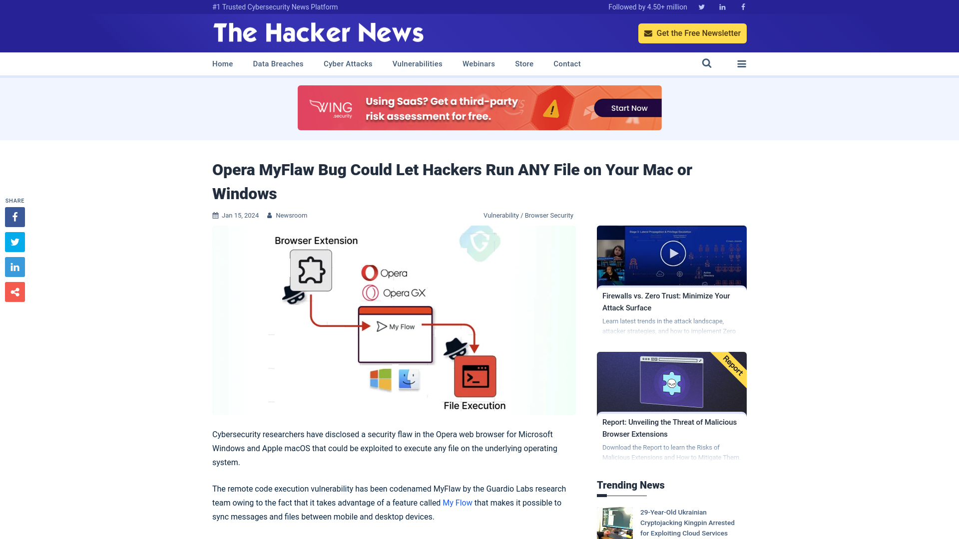 Opera MyFlaw Bug Could Let Hackers Run ANY File on Your Mac or Windows