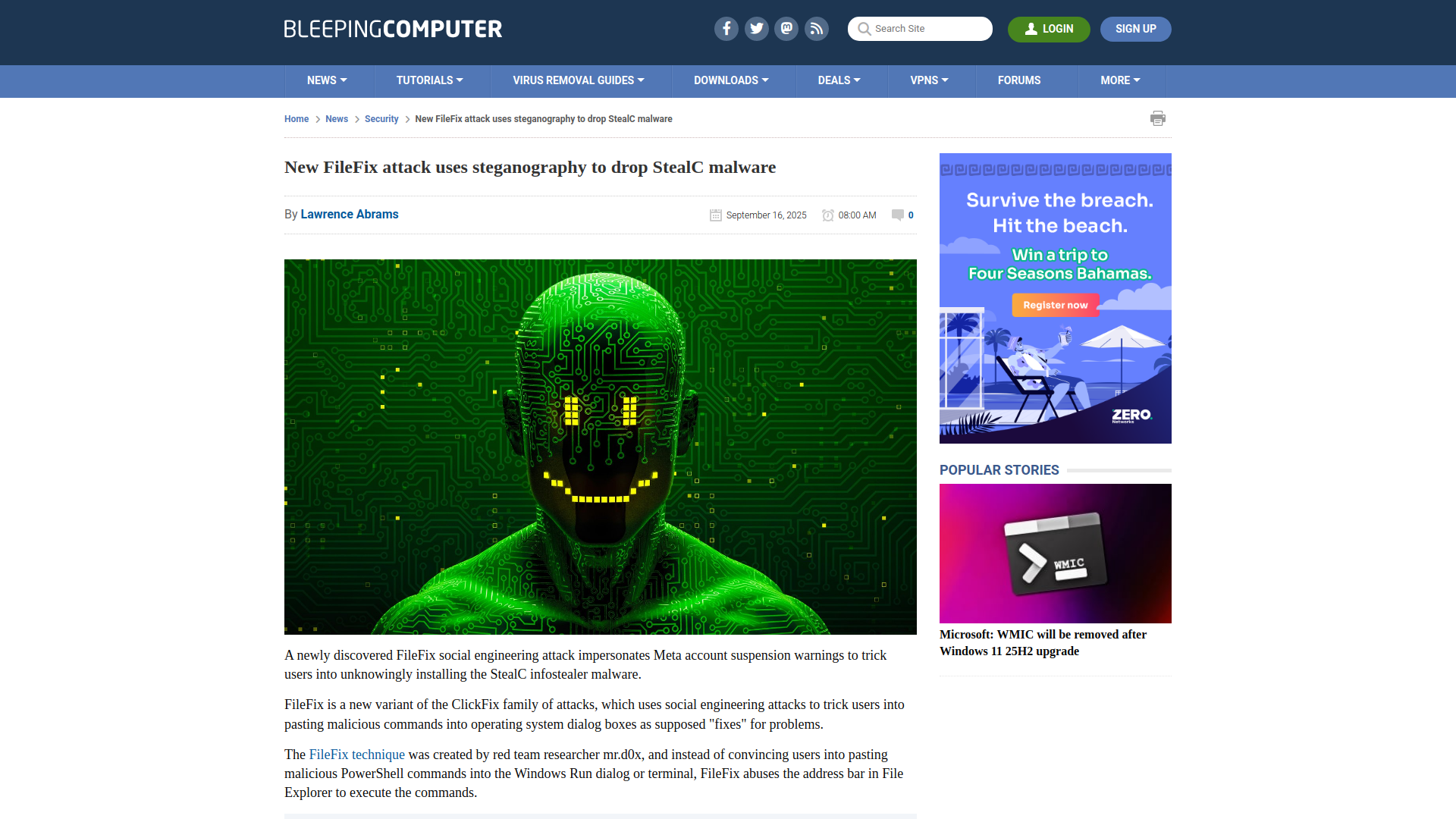 New FileFix attack uses steganography to drop StealC malware