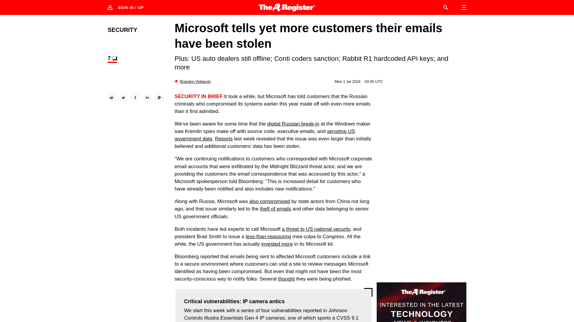 Microsoft tells more customers their emails have been stolen • The Register