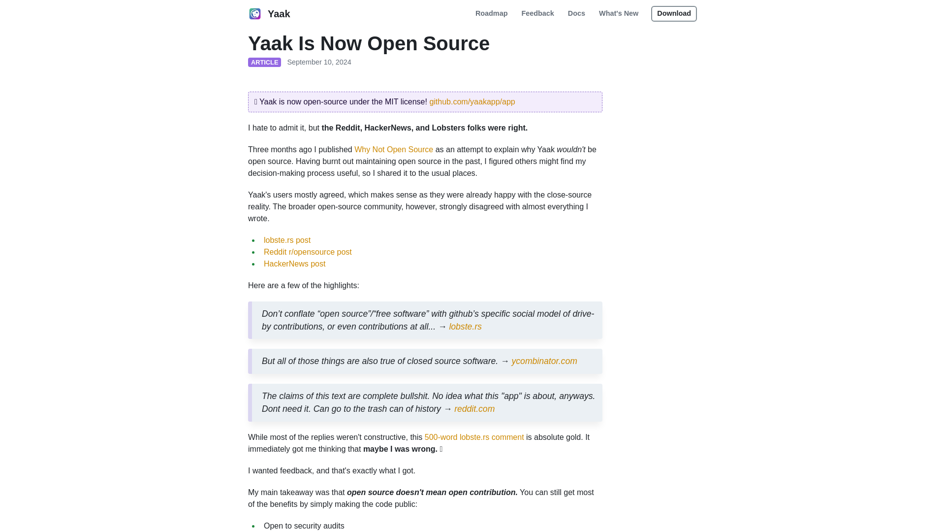 Yaak Is Now Open Source