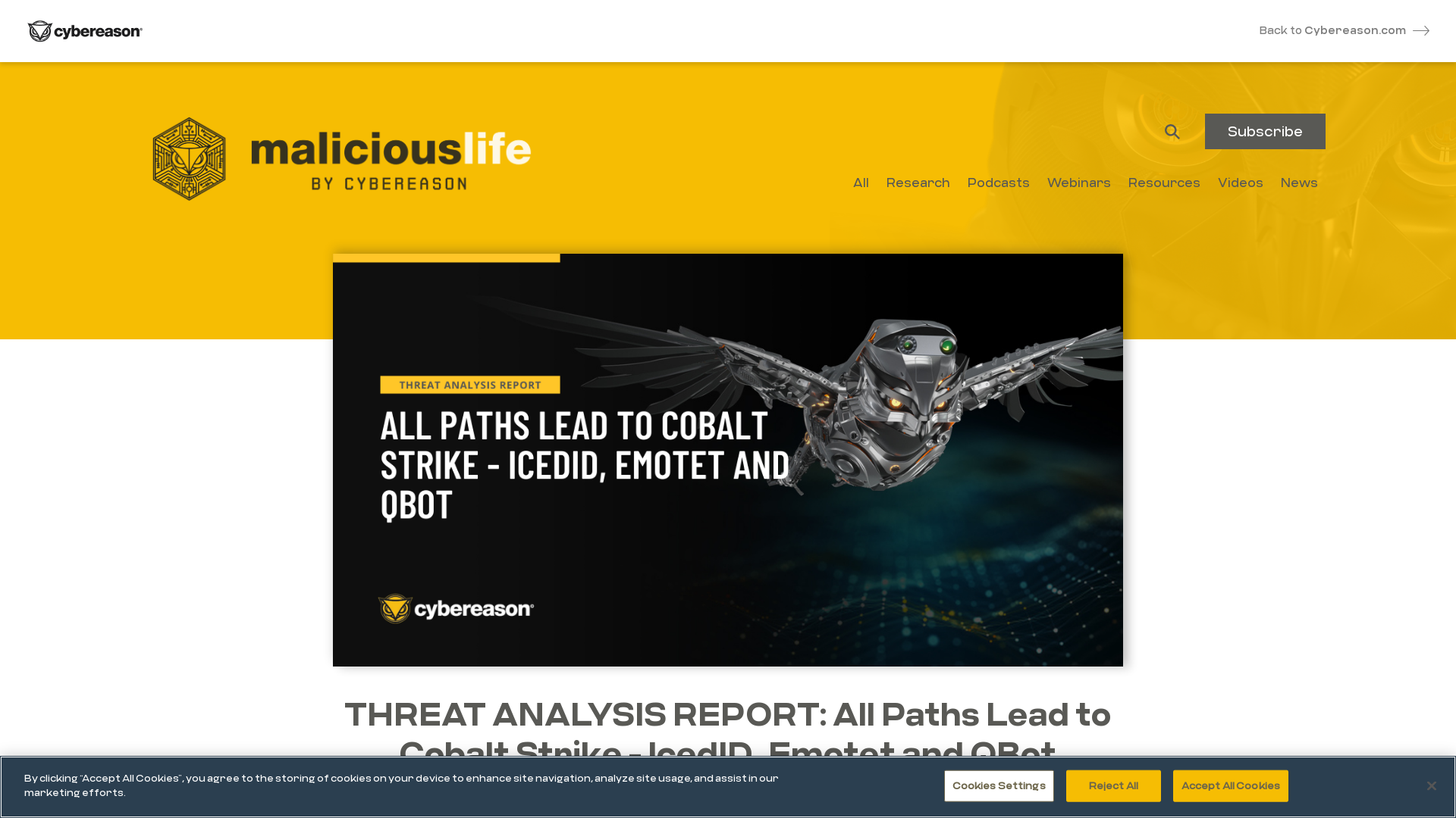 THREAT ANALYSIS REPORT: All Paths Lead to Cobalt Strike - IcedID, Emotet and QBot