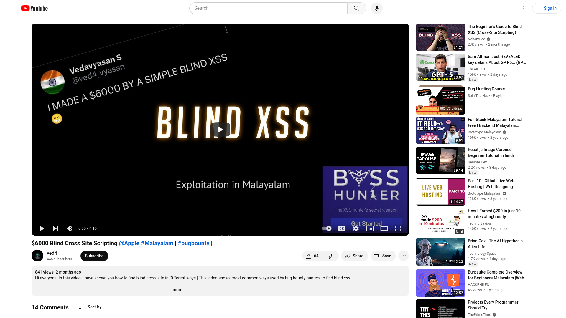 $6000 Blind Cross Site Scripting @Apple #Malayalam | #bugbounty | - YouTube