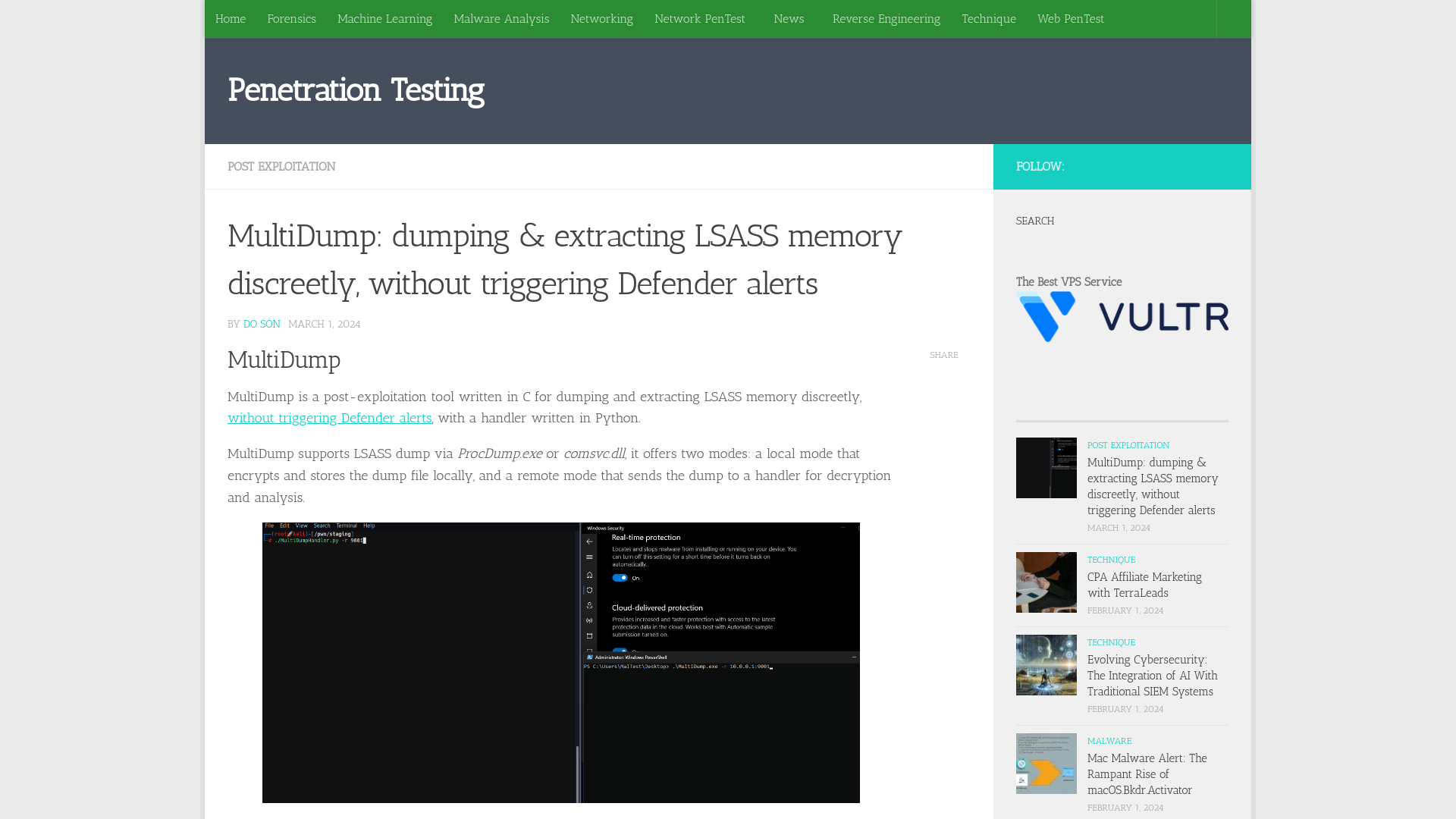 MultiDump: dumping & extracting LSASS memory discreetly, without triggering Defender alerts