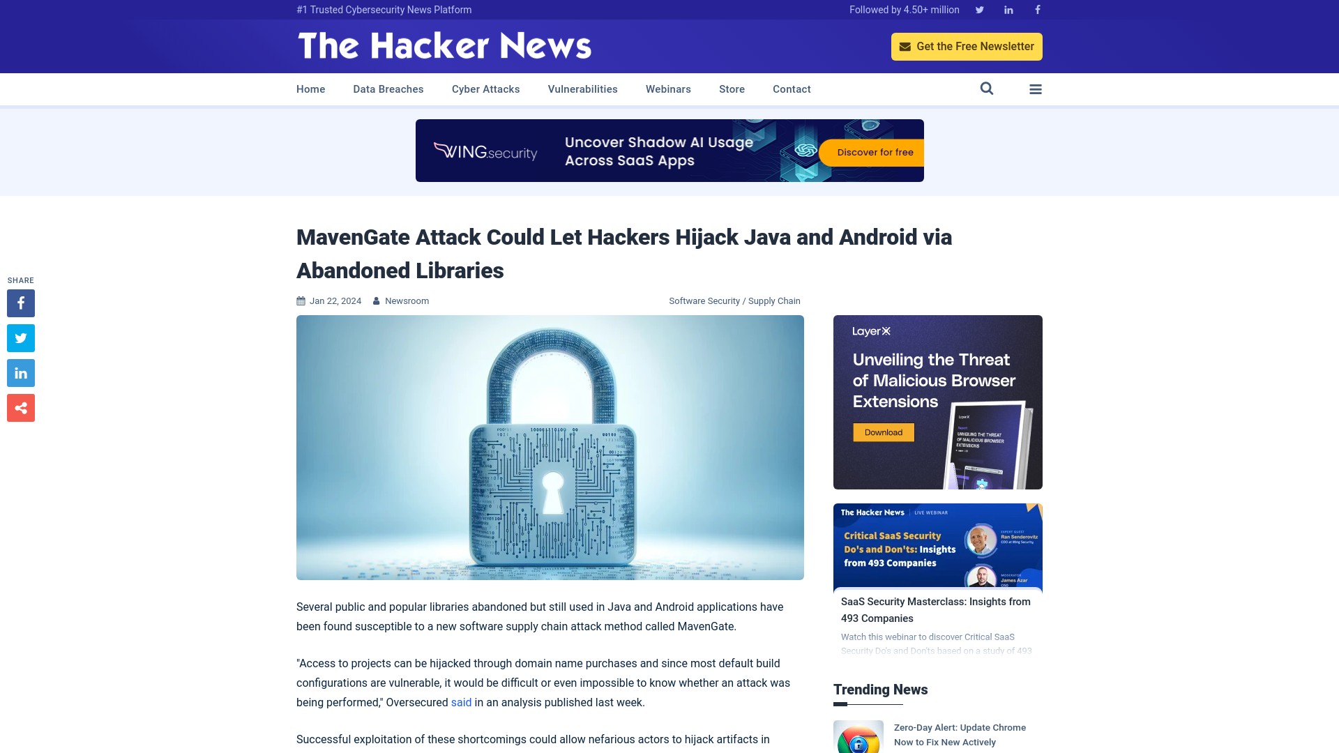 MavenGate Attack Could Let Hackers Hijack Java and Android via Abandoned Libraries