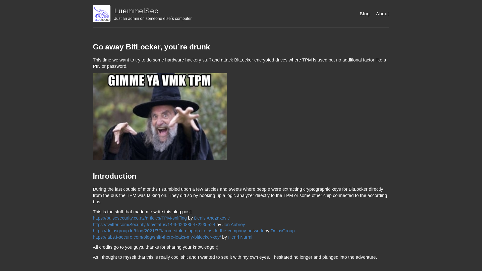 Go away BitLocker, you´re drunk – LuemmelSec – Just an admin on someone else´s computer