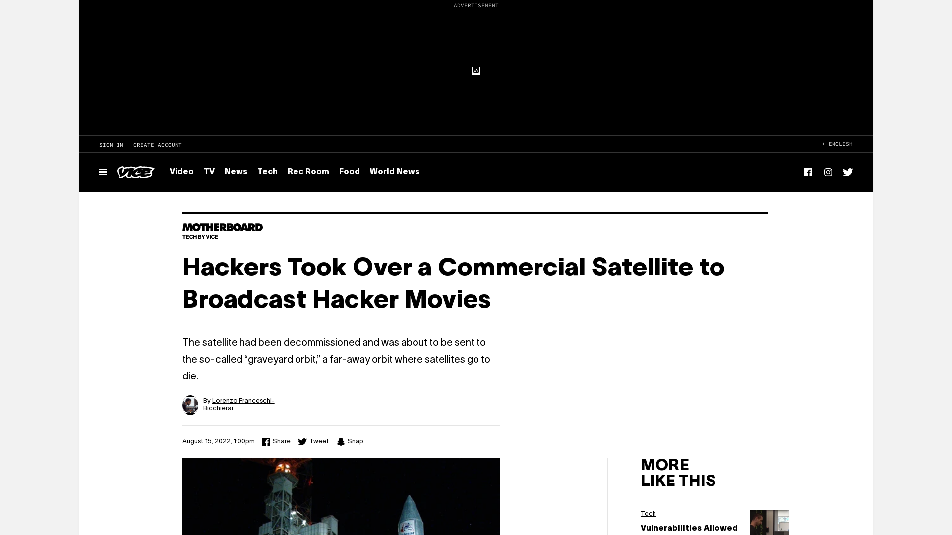 Hackers Took Over a Commercial Satellite to Broadcast Hacker Movies