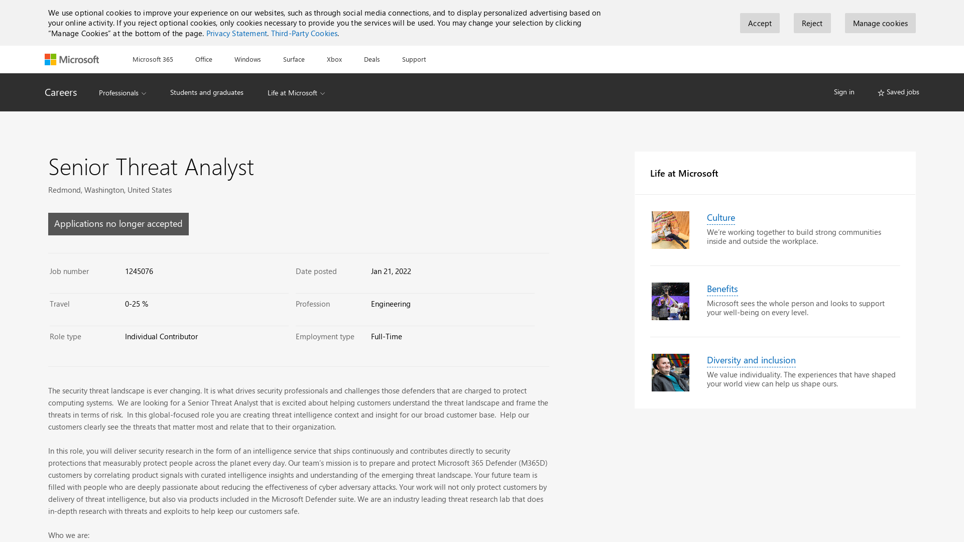 Job details | Microsoft Careers