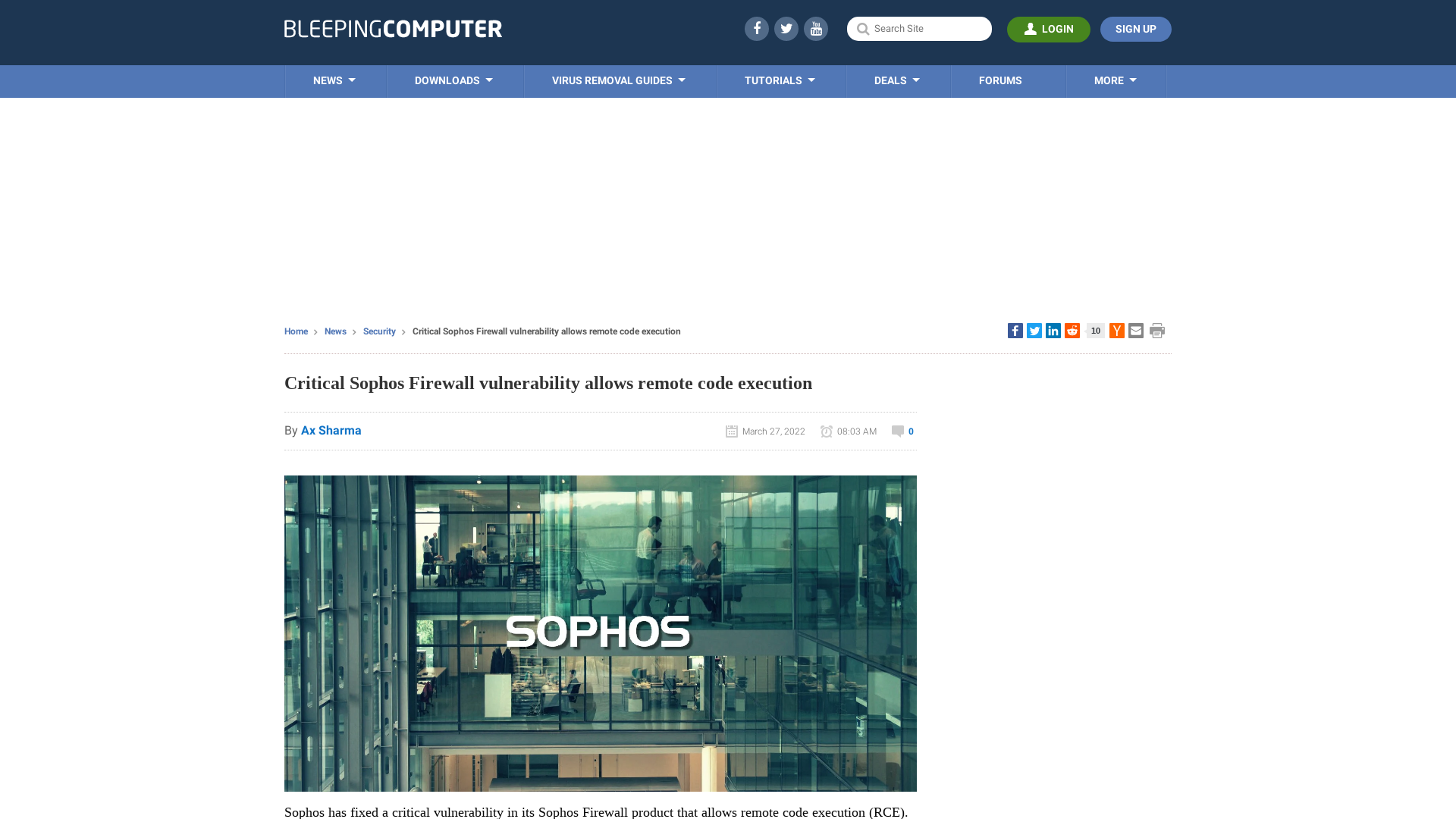 Critical Sophos Firewall vulnerability allows remote code execution