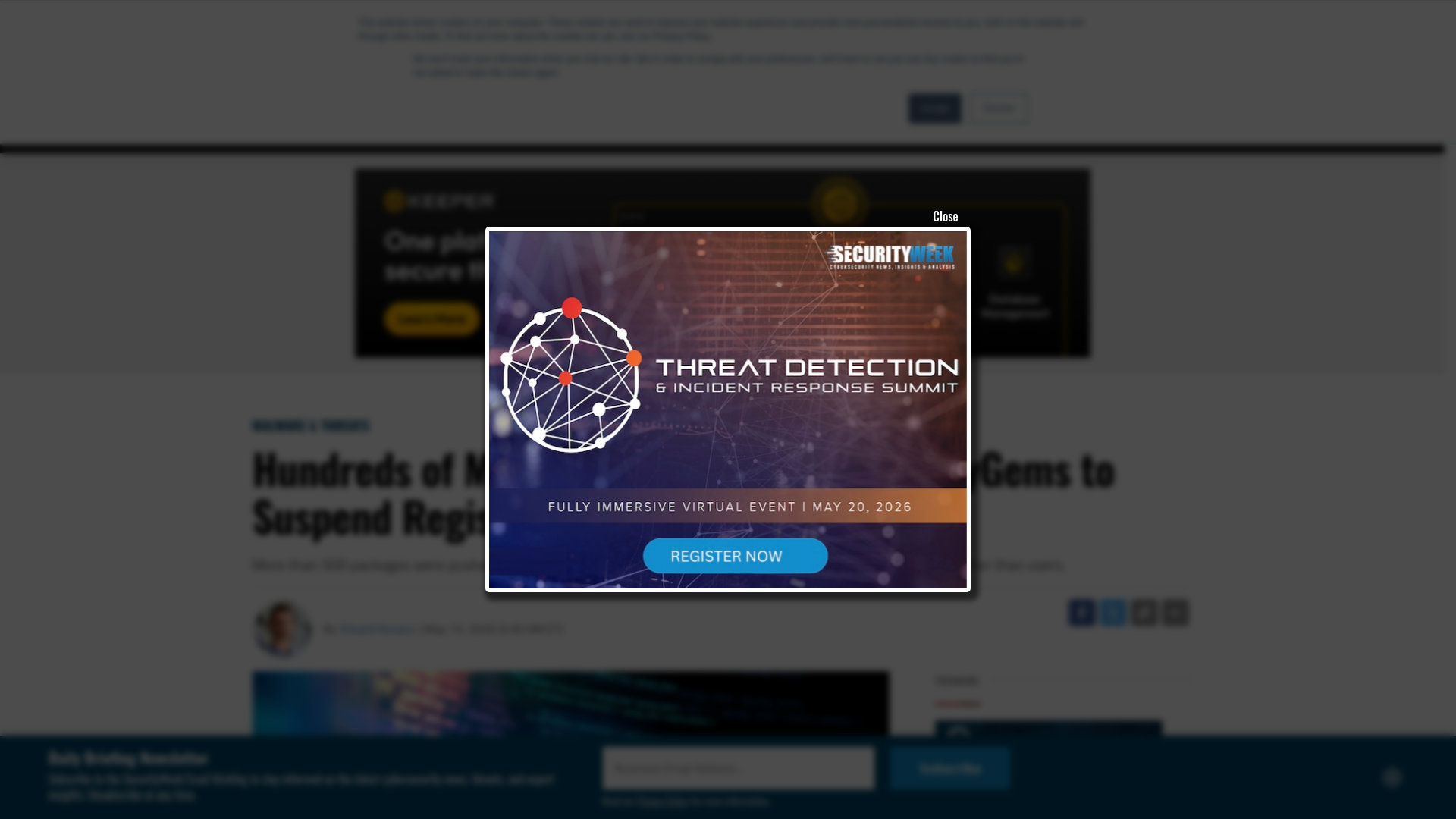 Hundreds of Malicious Packages Force RubyGems to Suspend Registrations - SecurityWeek