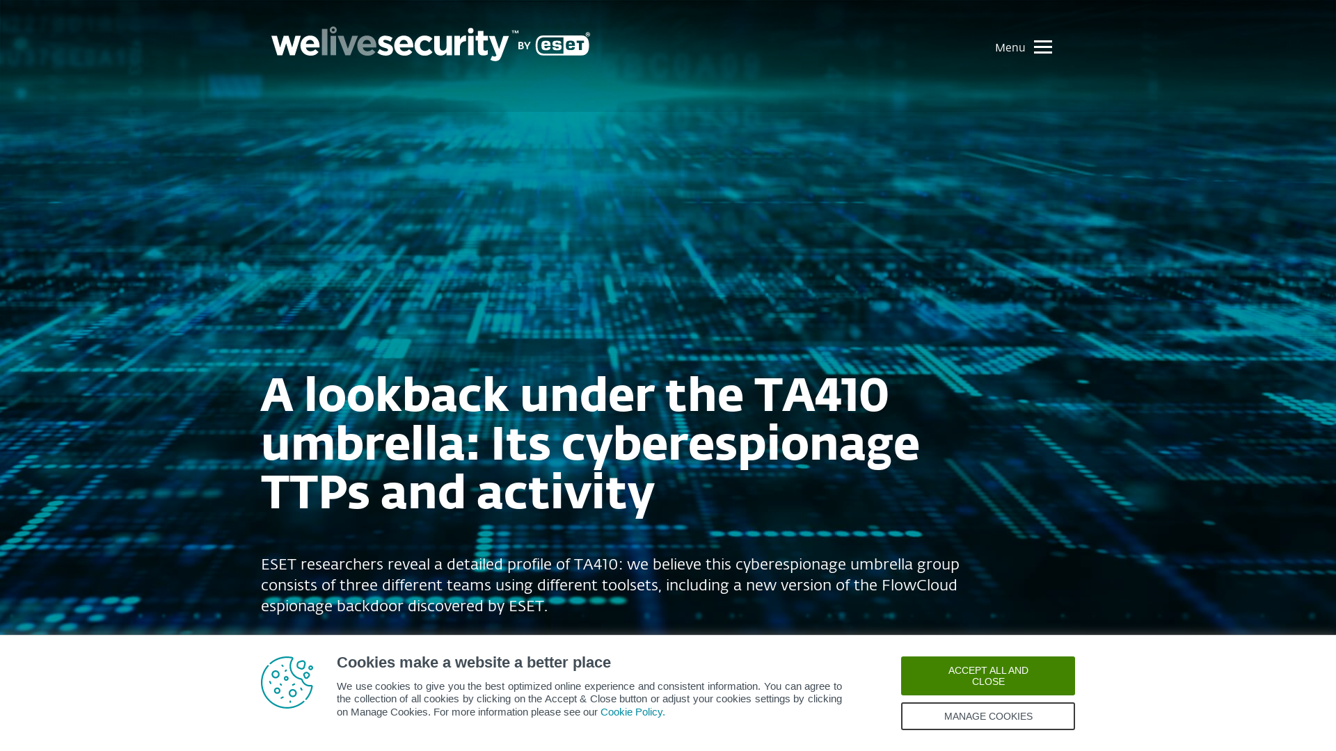 A lookback under the TA410 umbrella: Its cyberespionage TTPs and activity | WeLiveSecurity