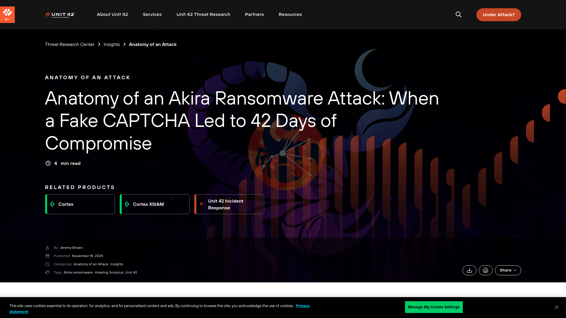 Anatomy of an Akira Ransomware Attack: When a Fake CAPTCHA Led to 42 Days of Compromise