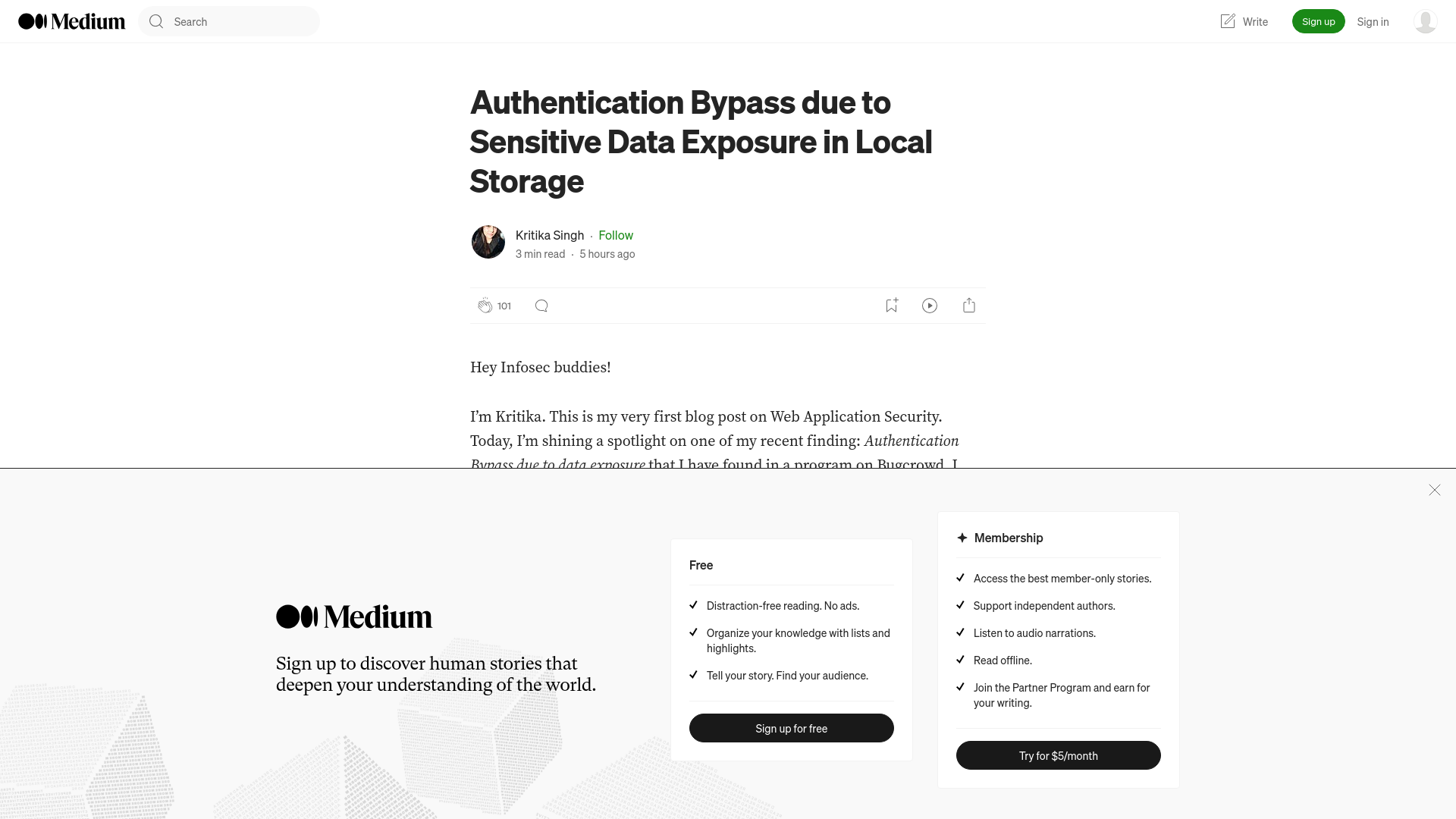 Authentication Bypass due to Sensitive Data Exposure in Local Storage | by Kritika Singh | May, 2024 | Medium