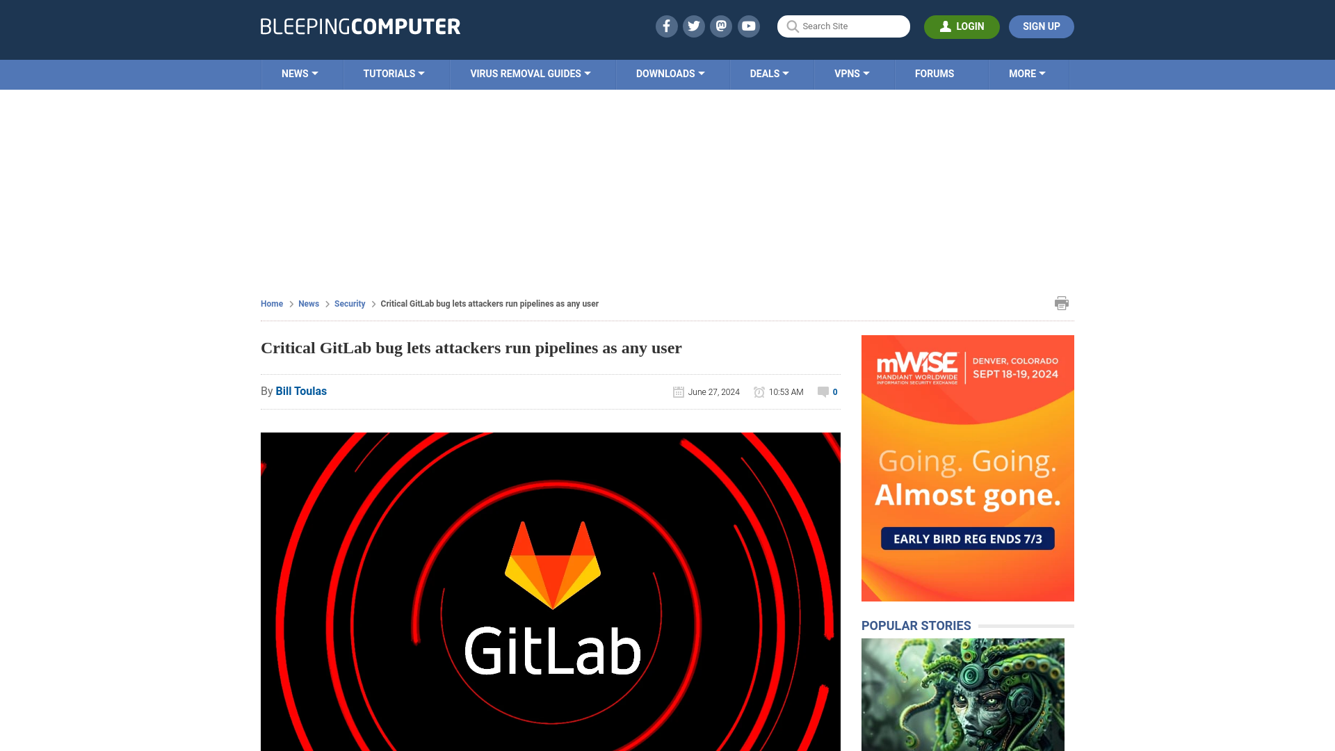 Critical GitLab bug lets attackers run pipelines as any user