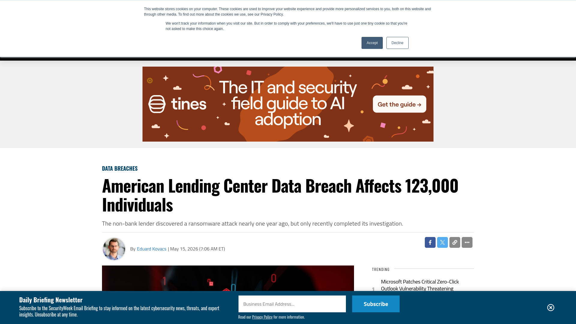 American Lending Center Data Breach Affects 123,000 Individuals - SecurityWeek