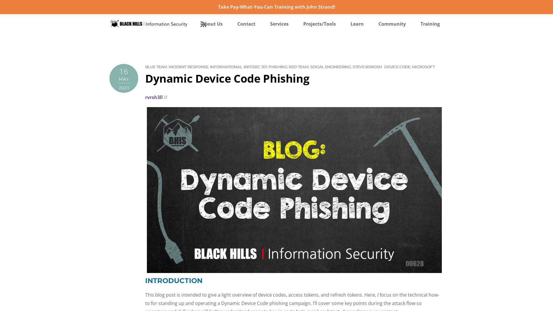 Dynamic Device Code Phishing  - Black Hills Information Security