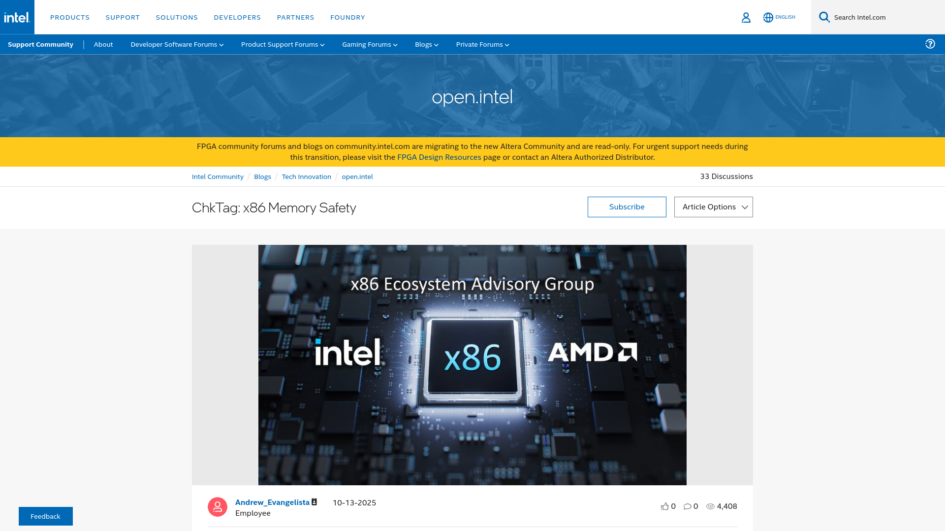ChkTag: x86 Memory Safety - Intel Community