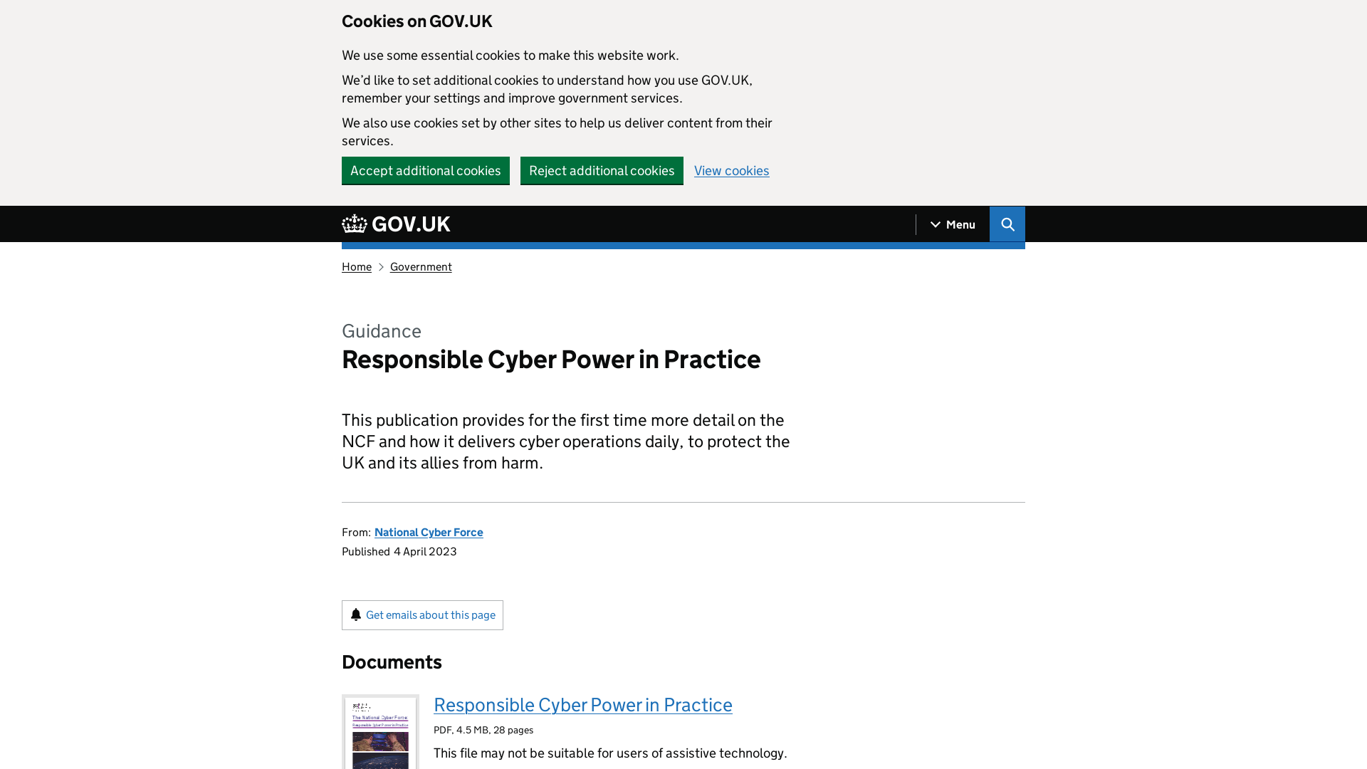 Responsible Cyber Power in Practice - GOV.UK