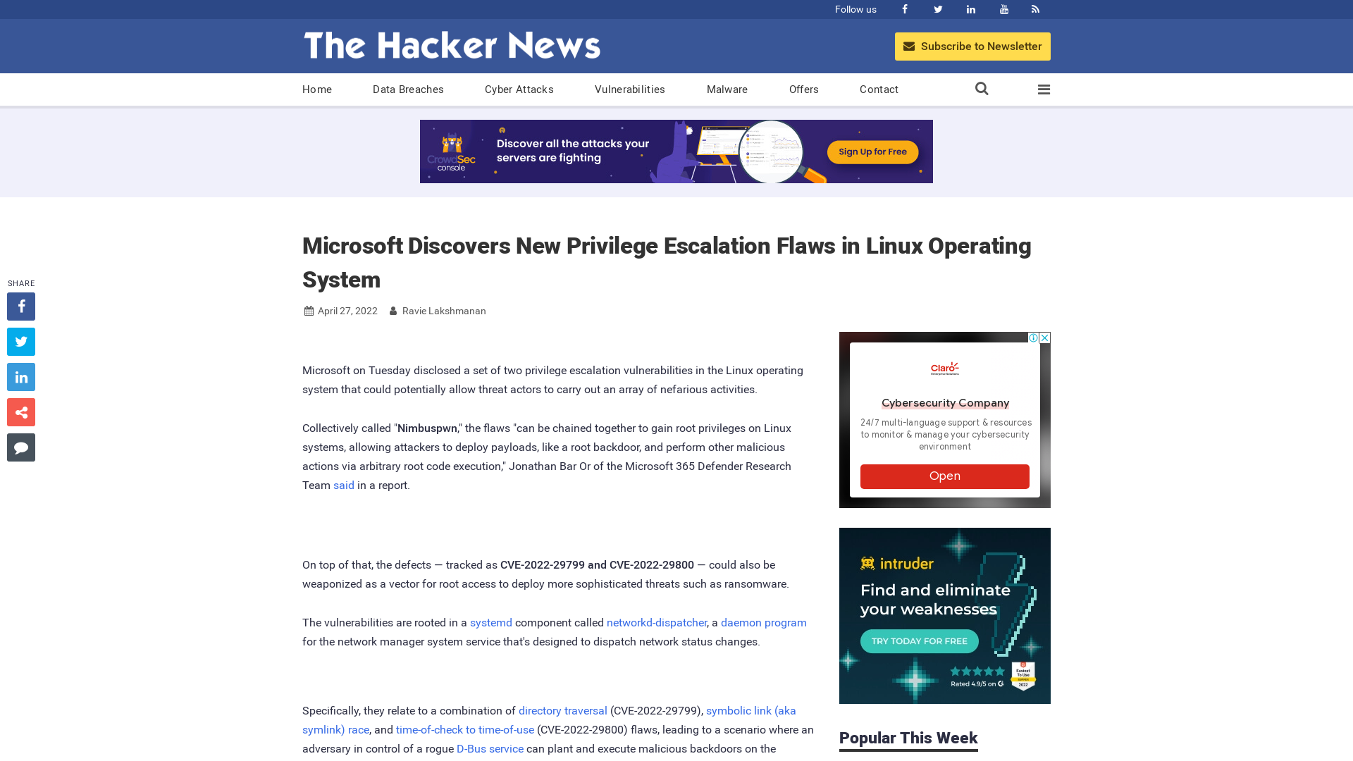 Microsoft Discovers New Privilege Escalation Flaws in Linux Operating System