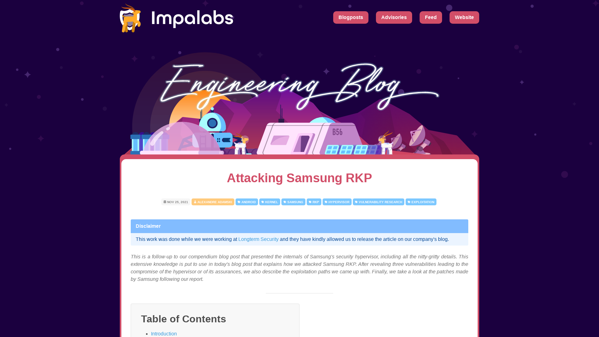 Attacking Samsung RKP - Impalabs Blog