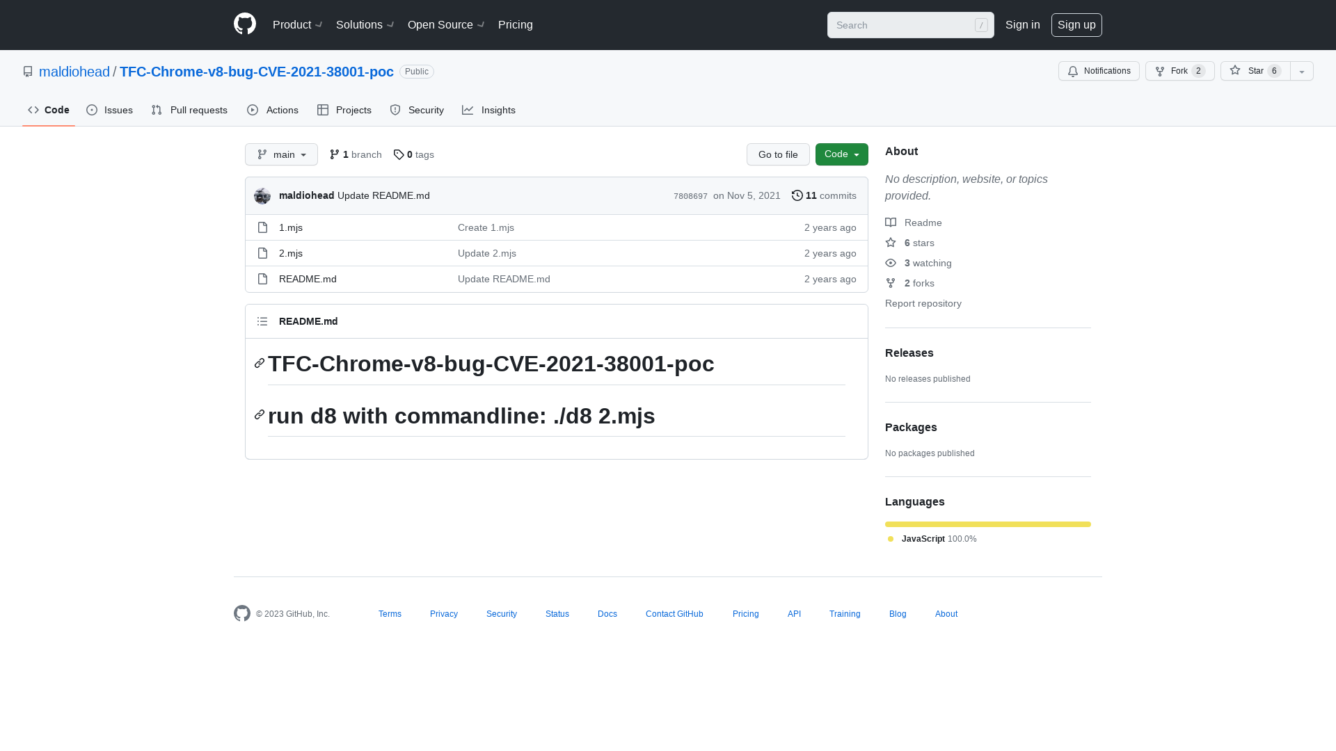 GitHub - maldiohead/TFC-Chrome-v8-bug-CVE-2021-38001-poc