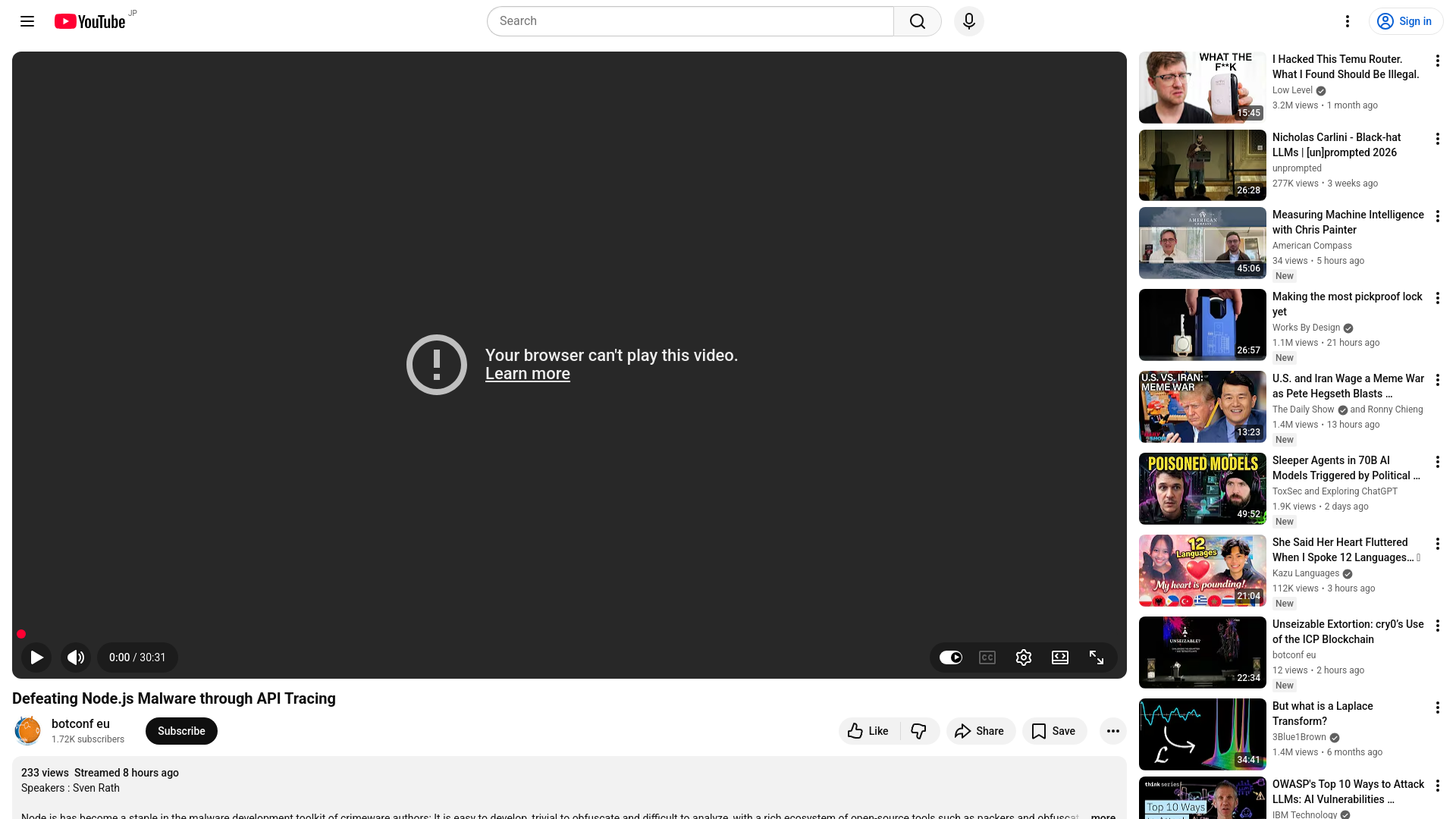 Defeating Node.js Malware through API Tracing - YouTube