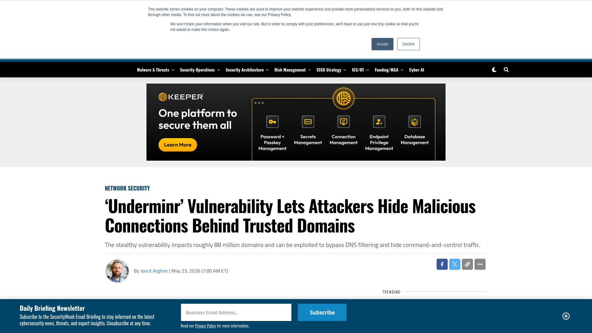 ‘Underminr’ Vulnerability Lets Attackers Hide Malicious Connections Behind Trusted Domains - SecurityWeek