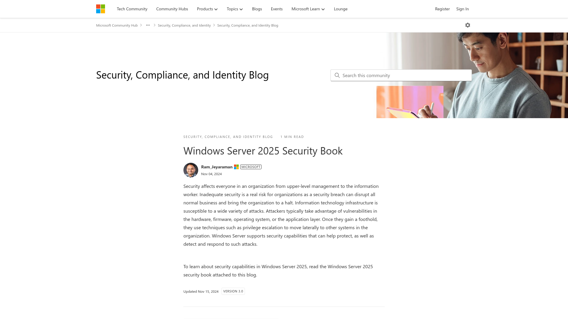 Windows Server 2025 Security Book | Microsoft Community Hub