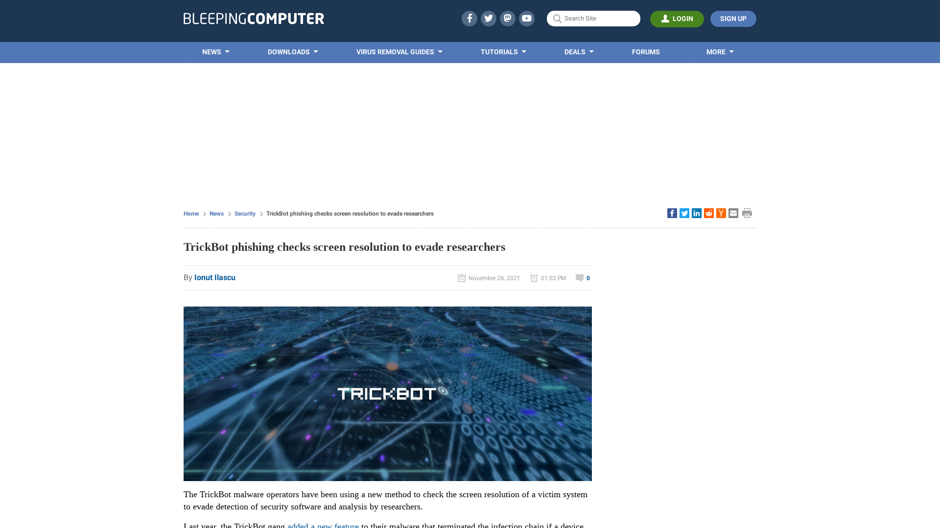 TrickBot phishing checks screen resolution to evade researchers