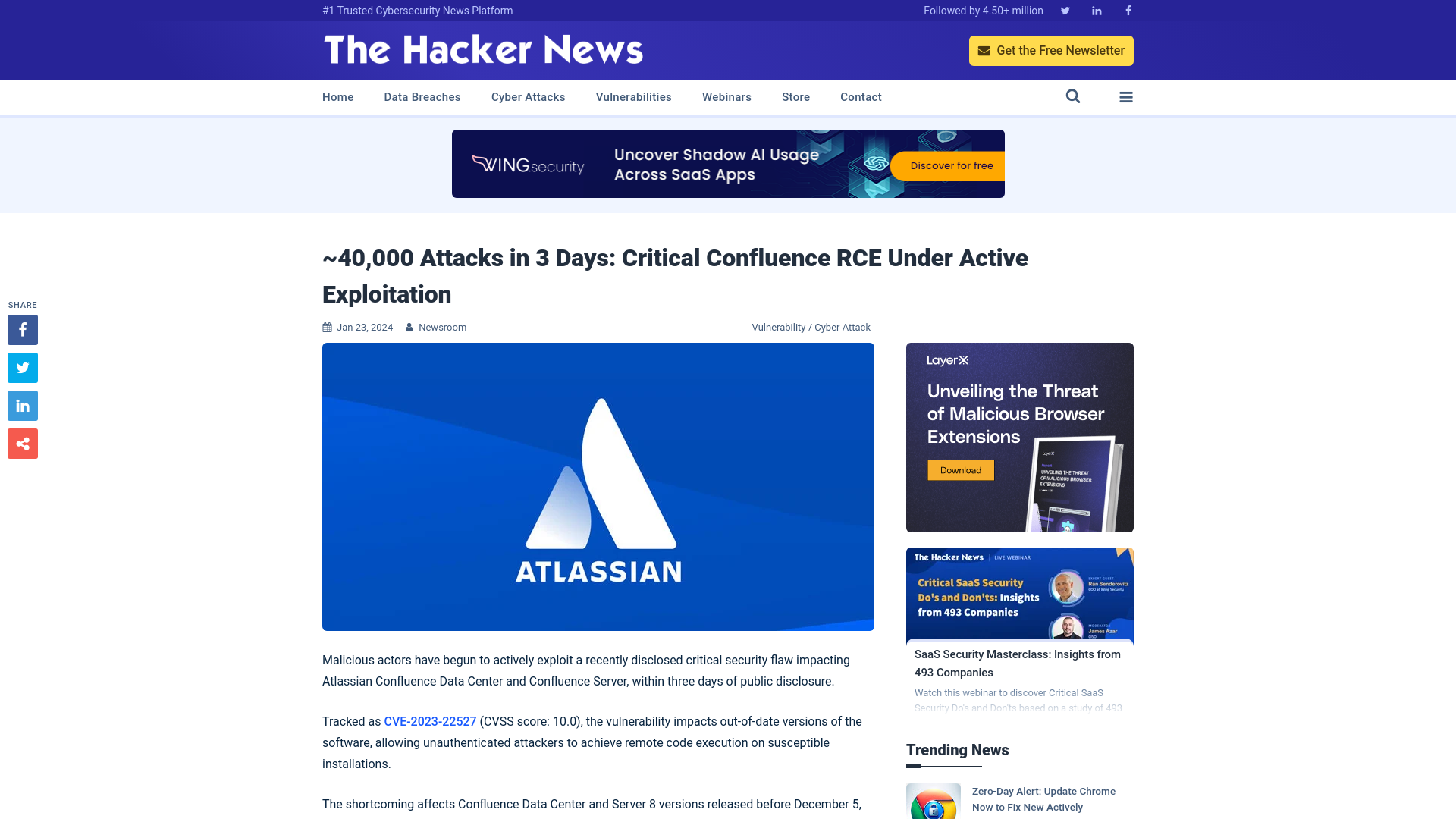 ~40,000 Attacks in 3 Days: Critical Confluence RCE Under Active Exploitation